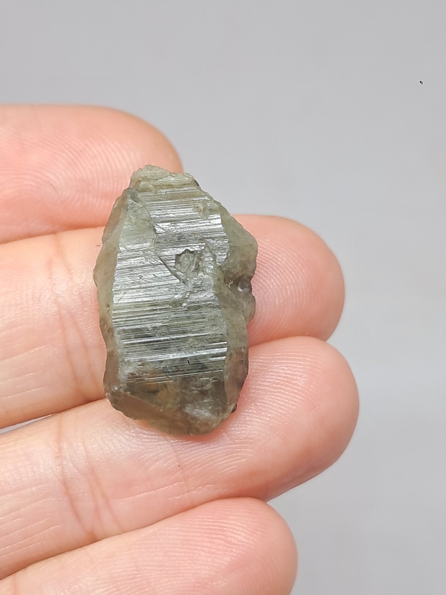 Natural Teal Green Sapphire Crystal (Karur) Rough Stone | Mineral Specimen #SP38