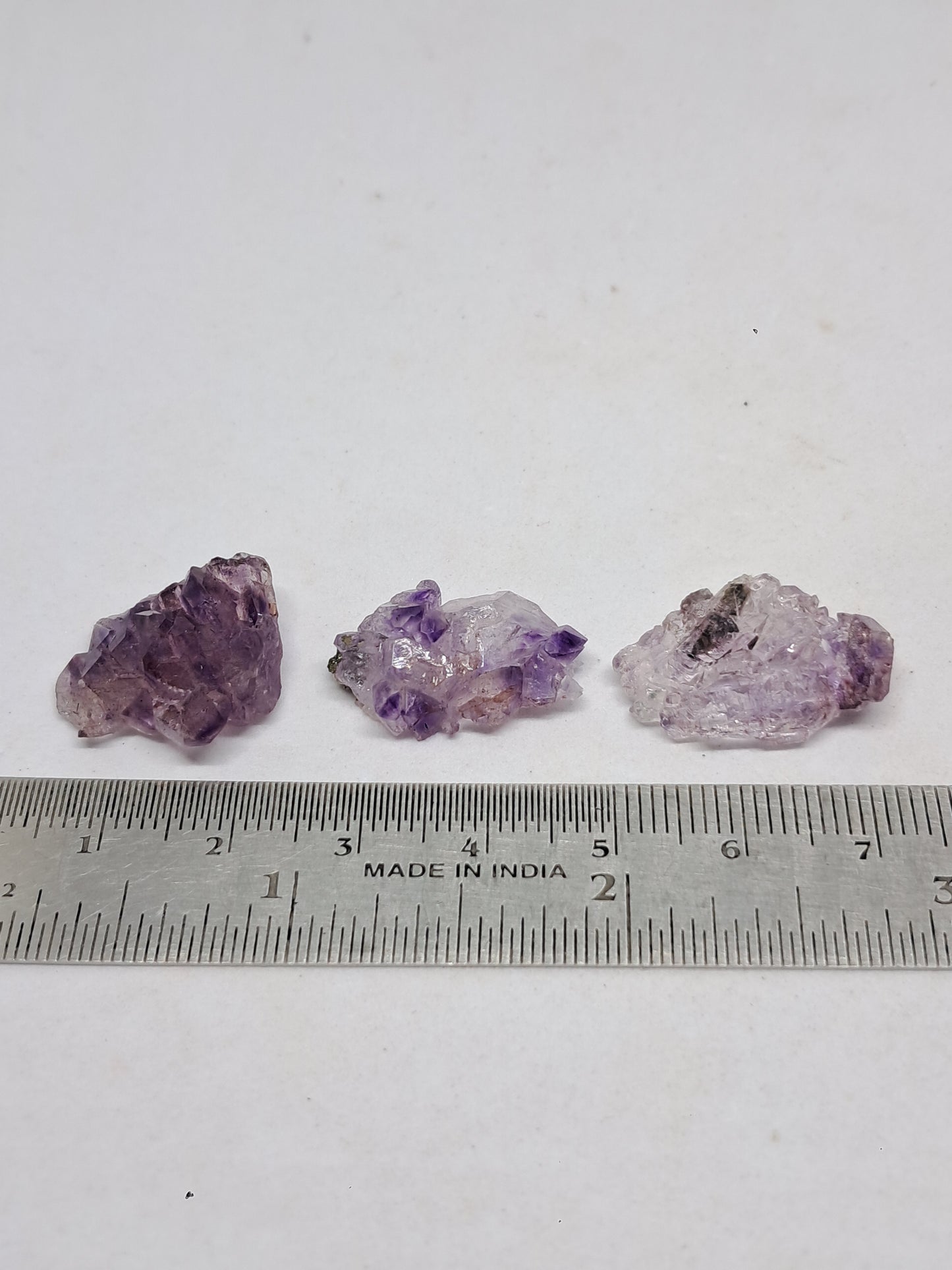 Set of 3 Amethyst from Karur | Natural Crystals | Mineral Specimen #KA170