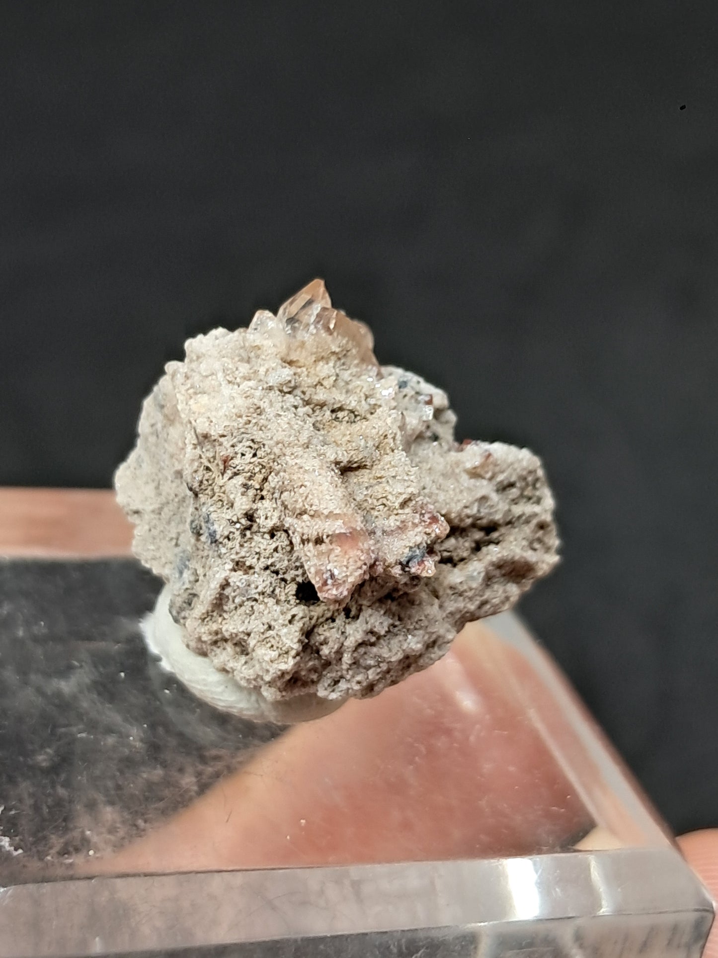 Cristales de topacio natural en matriz (México), piedra preciosa rara | Ejemplar mineral n.° TPZ17