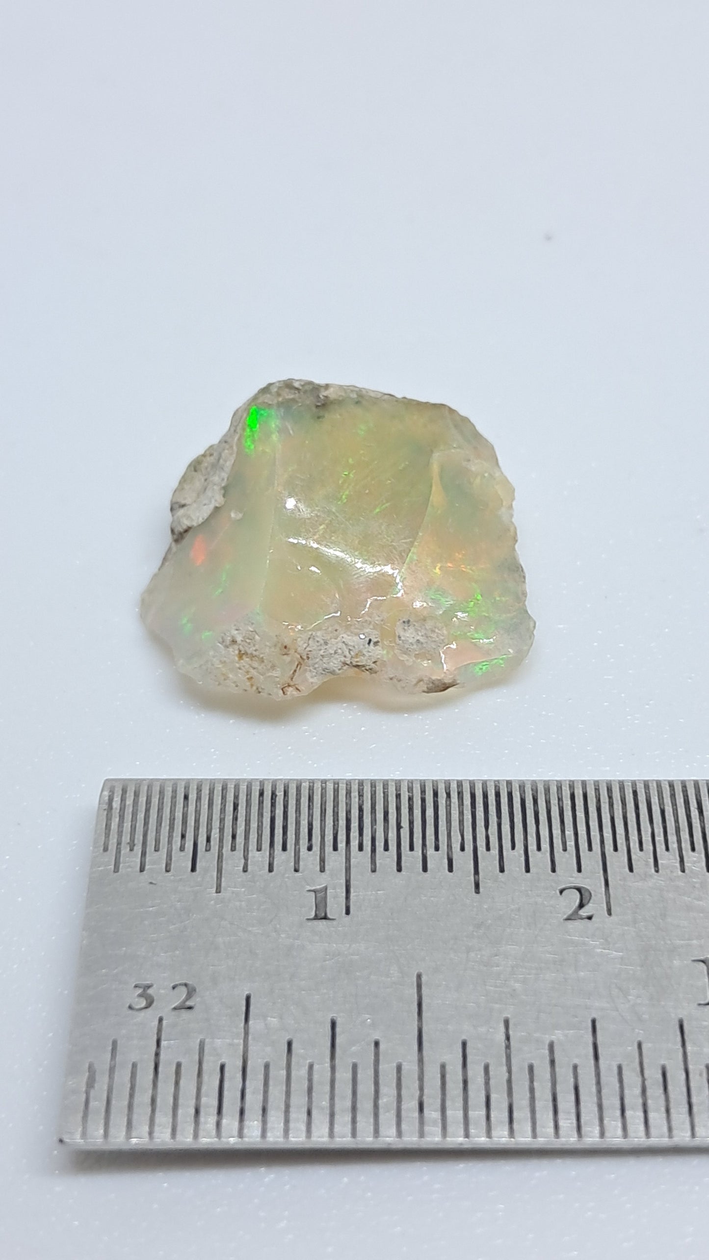 Natural Ethiopian Opal Rough | White Hydrophane Opal with Bright Play of Color #OP23
