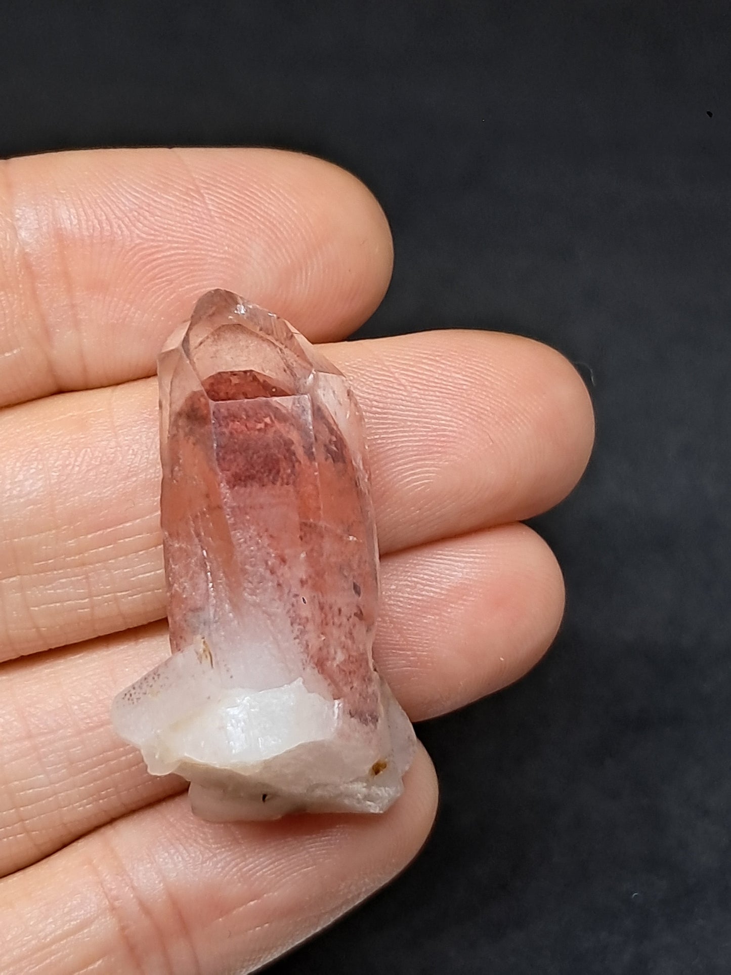 Hematite Phantom Quartz (Telangana) | Natural Crystal | Mineral Specimen #HPQ54