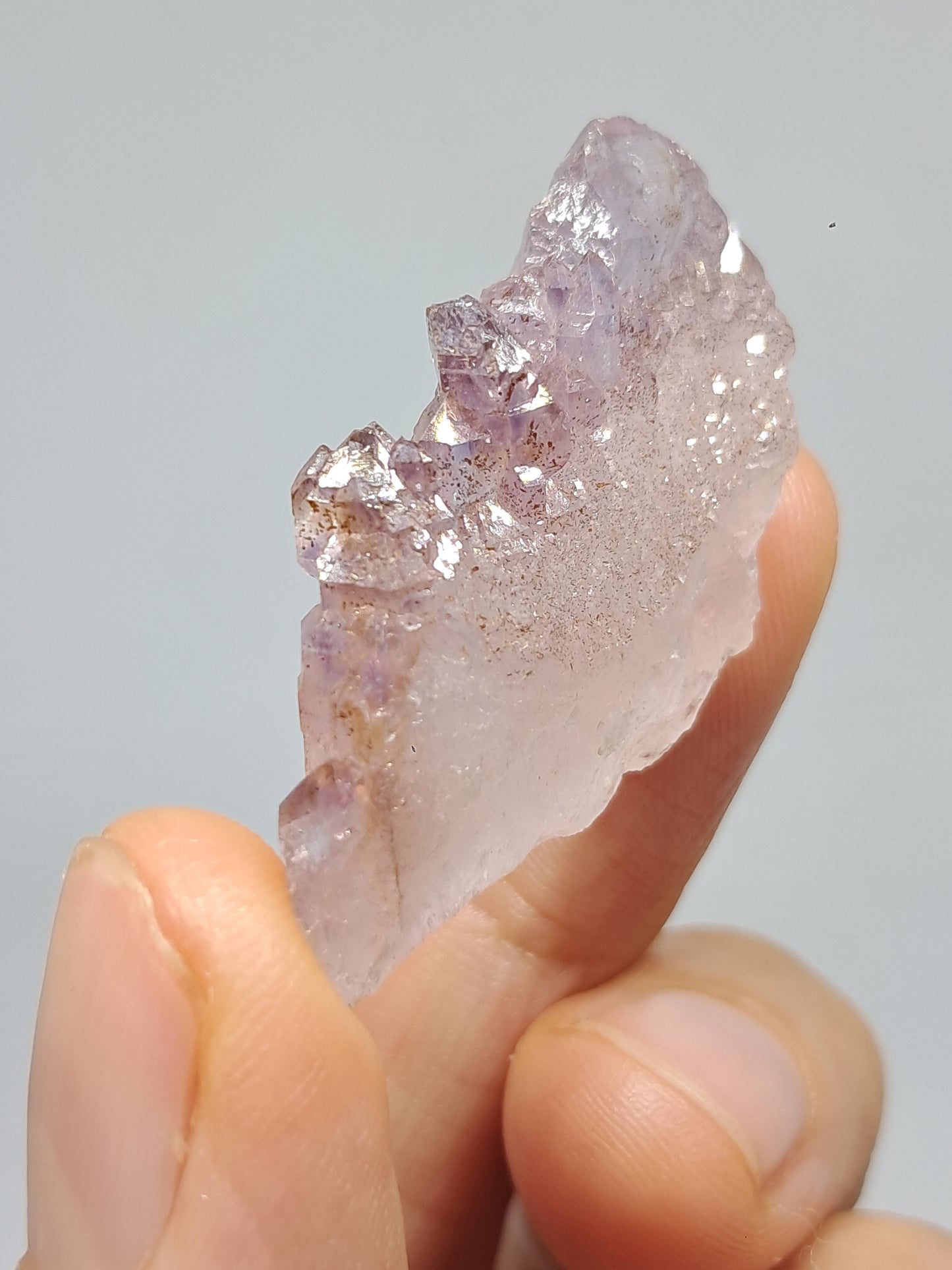 Elestial Amethyst w/ "Super Seven" inclusions (Karur) Crystal Cluster | Natural Stone | Mineral Specimen #KA88