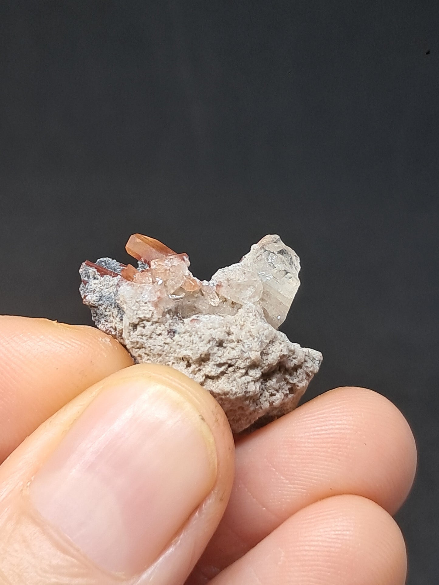 Cristales de topacio natural en matriz (México), piedra preciosa rara | Ejemplar mineral n.° TPZ24