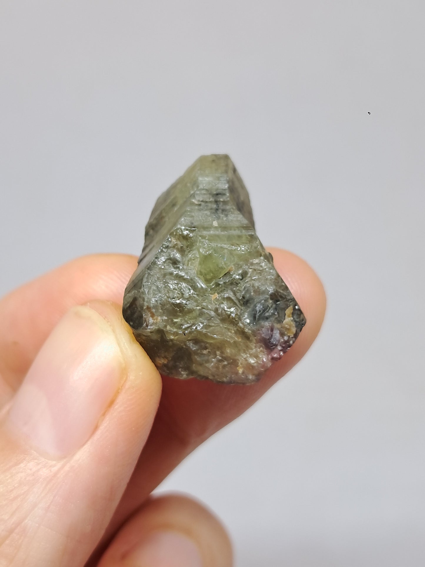 Natural Green Pink Sapphire Crystal (Karur) Rough Stone | Bicolor | Mineral Specimen #SP33