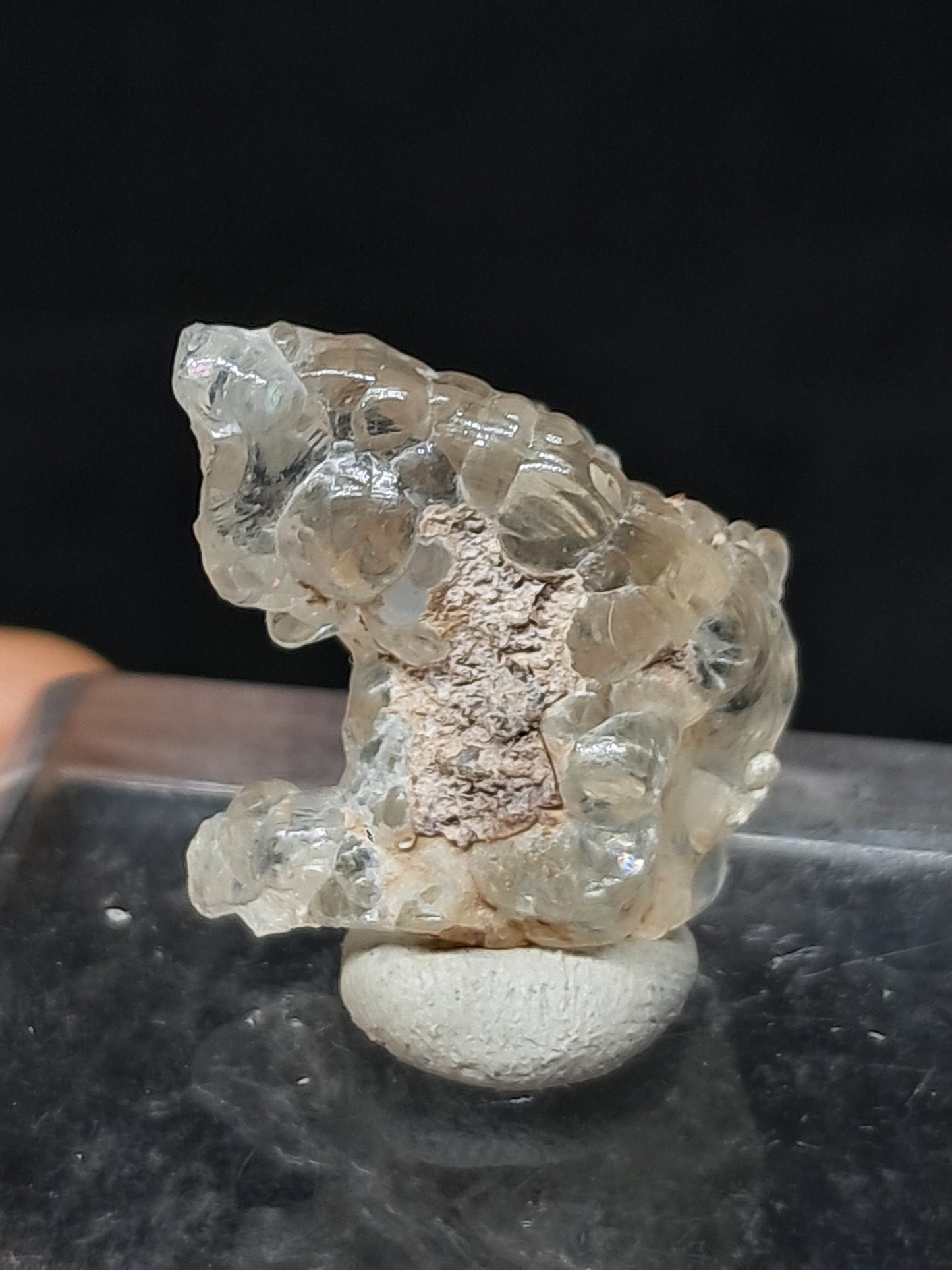 Ópalo hialita (México) Piedra de cristal en bruto | Ejemplar mineral n.° OH8