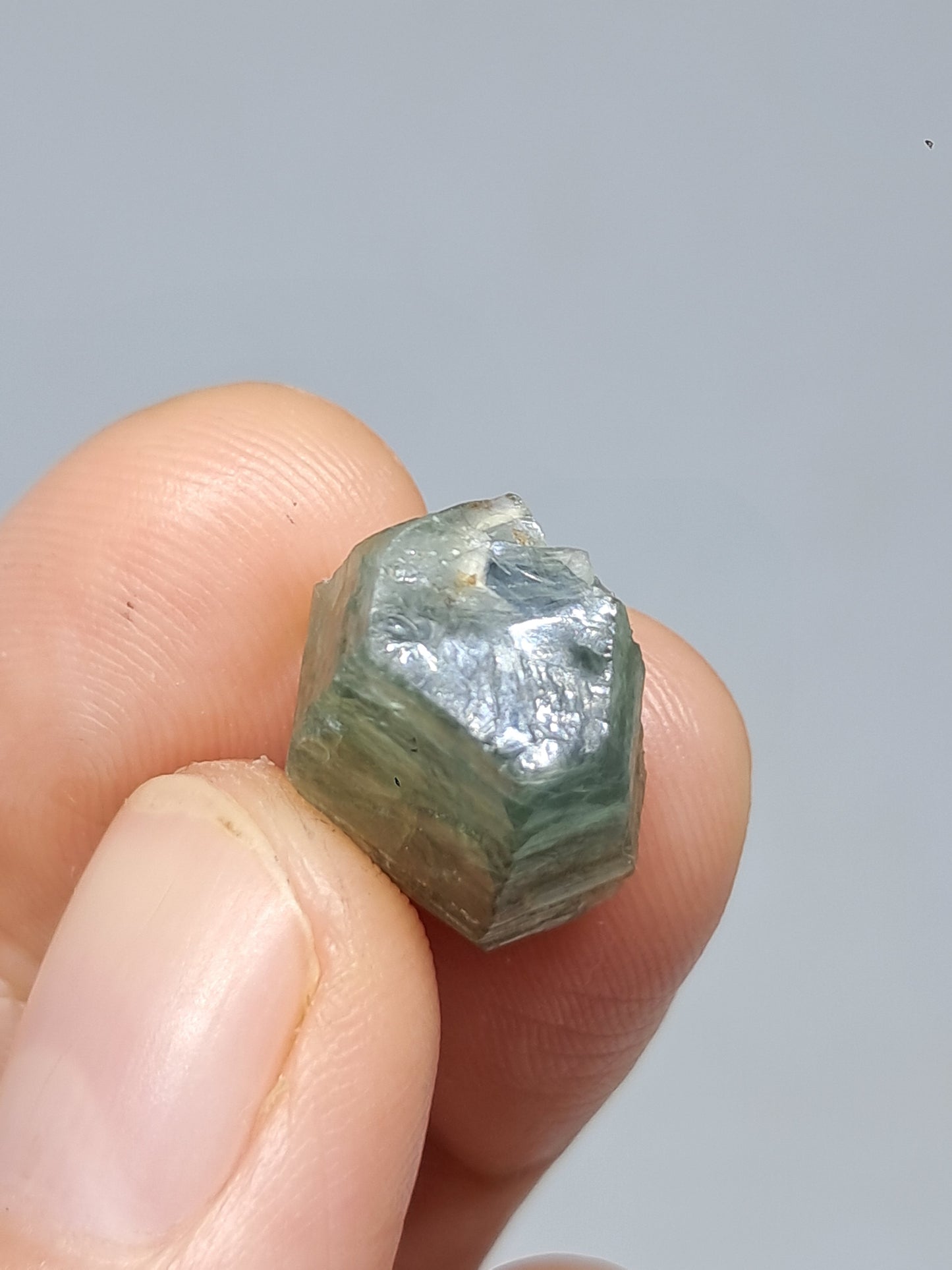 Natural Greenish-Blue *Teal* Sapphire Crystal (Karur) Rough Stone | Mineral Specimen #SP26