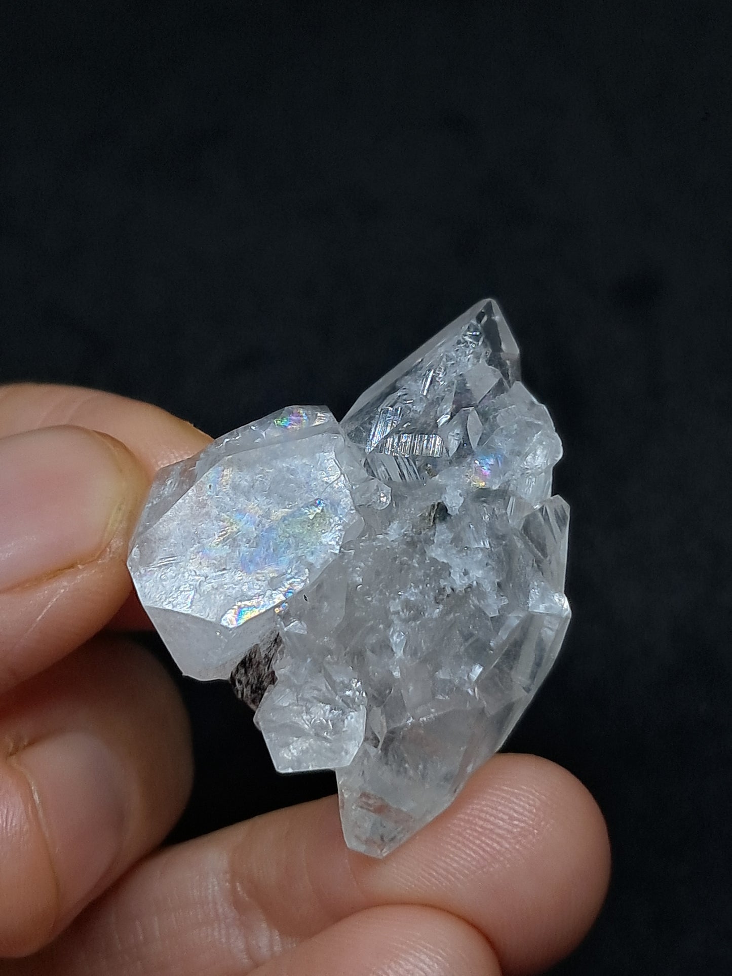 Clear Apophyllite Biterminated Point (Ajanta) Natural Crystal | Mineral Specimen #AP55