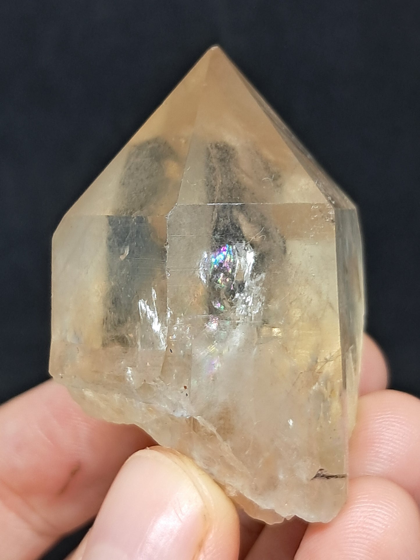 Natural Citrine "Kundalini" (Democratic Republic of Congo) crystal point | mineral specimen #CTN24