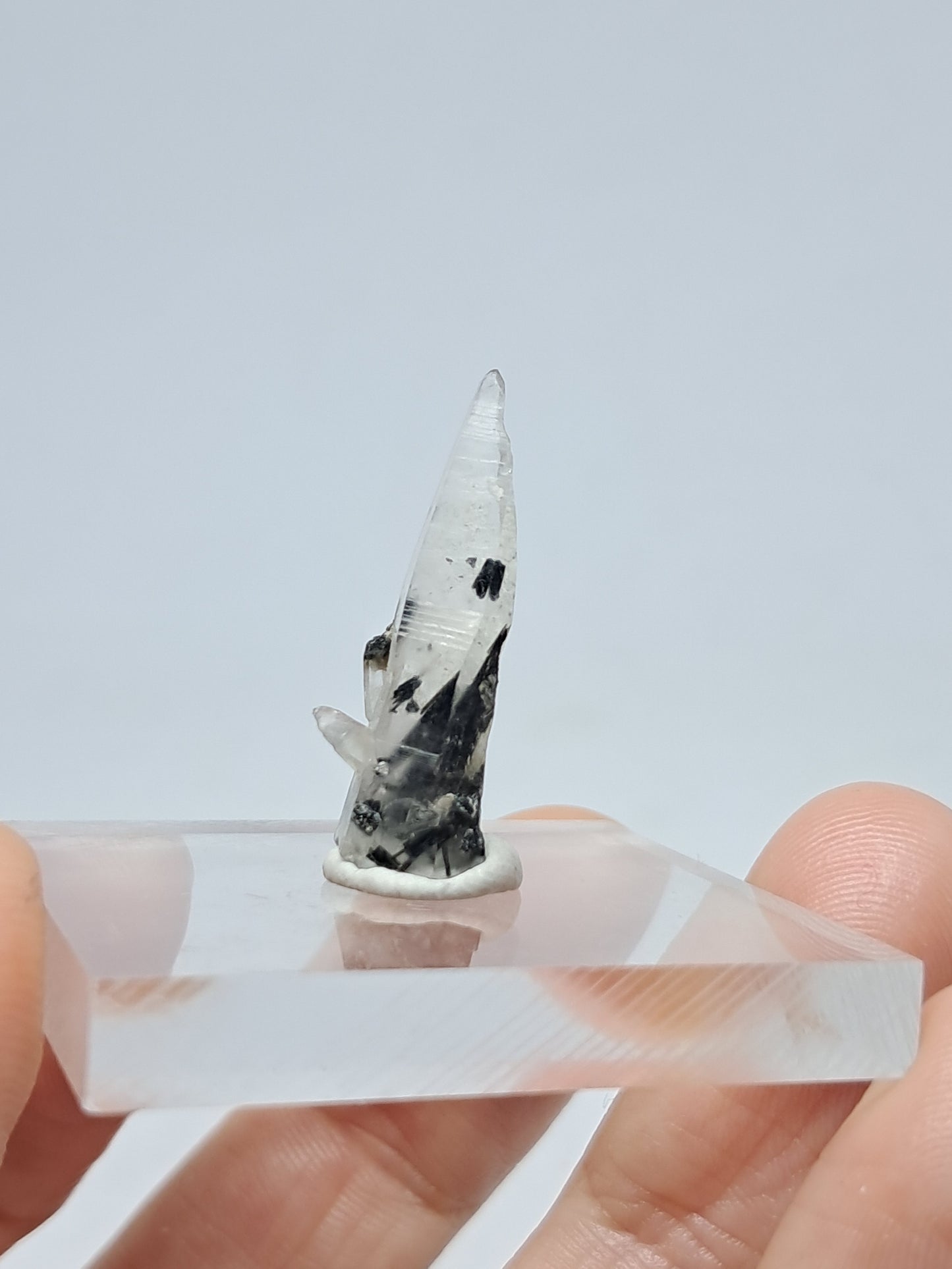 Tourmalinated Quartz Crystal Point (Non-precious stone) #TQ25