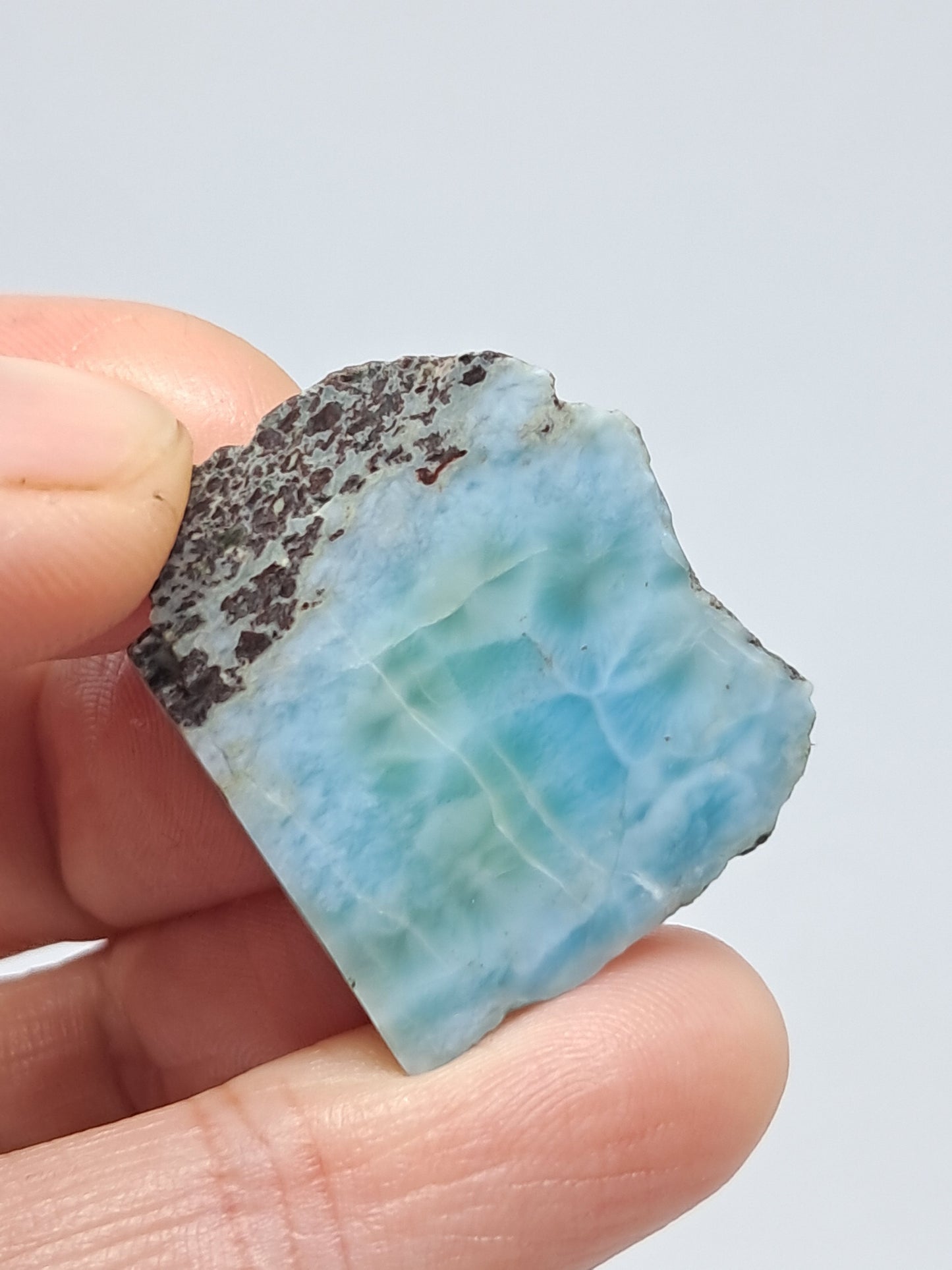 Larimar Raw Slice (Non-precious Natural Stone) #LM7