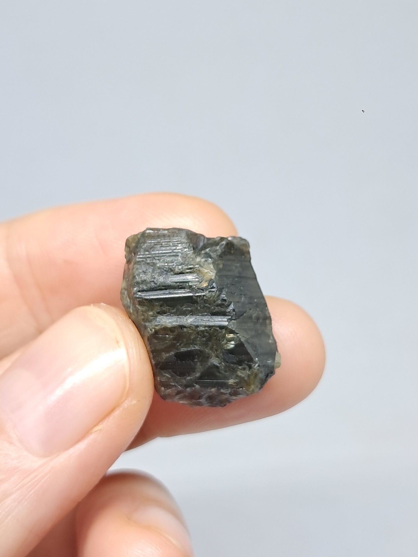 Natural Teal Green Sapphire Crystal (Karur) Rough Stone | Mineral Specimen #SP22