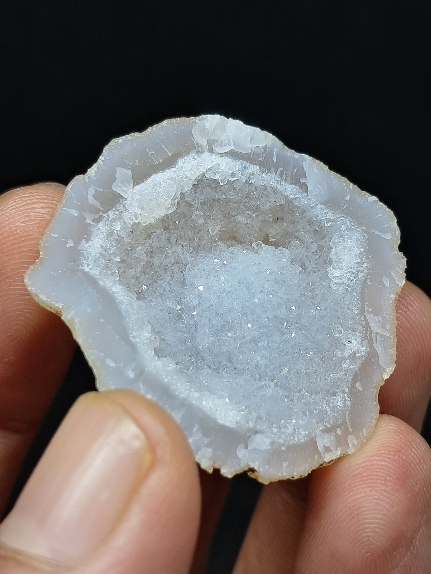 Quartz Geode (Ajanta) w/ White Fluorite Balls | Natural Crystal | Rough Stone #GD18