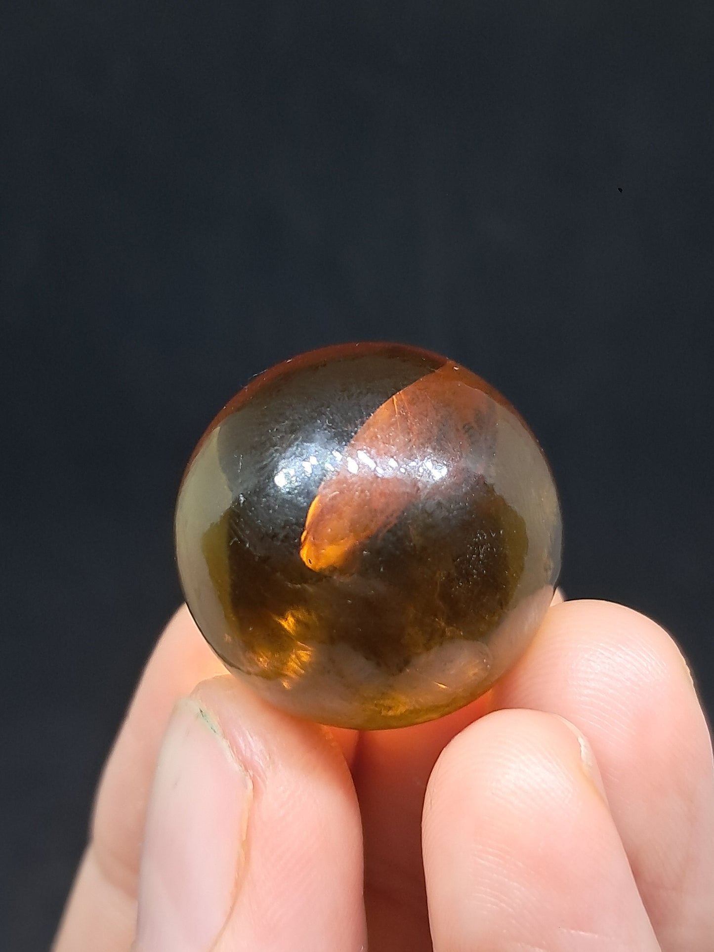 Natural Citrine Sphere | Polished Stone | Smokey Yellow | High Quality