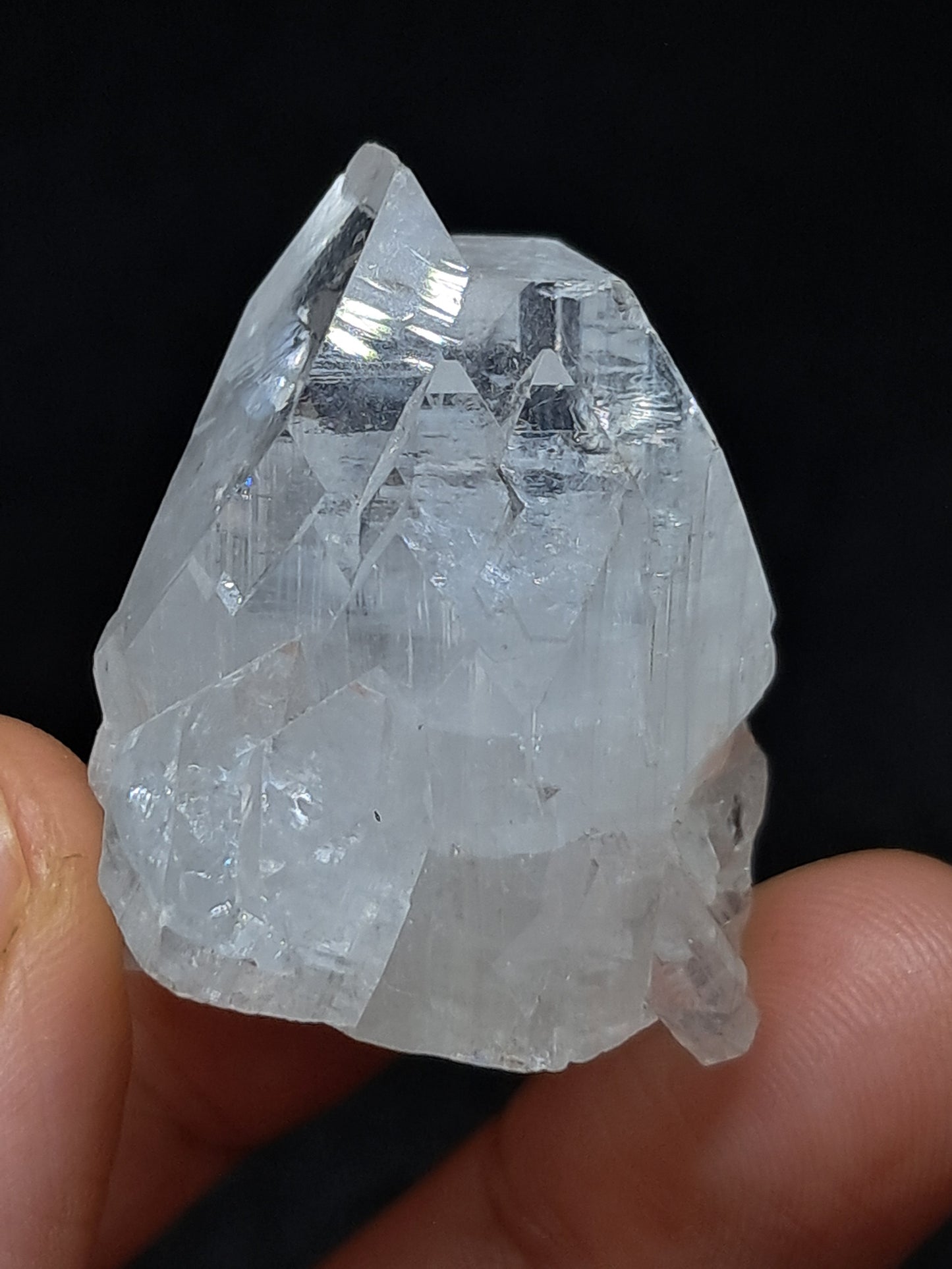 Clear Apophyllite Crystal w/ Split Termination (Ajanta) Natural Point | Mineral Specimen #AP50