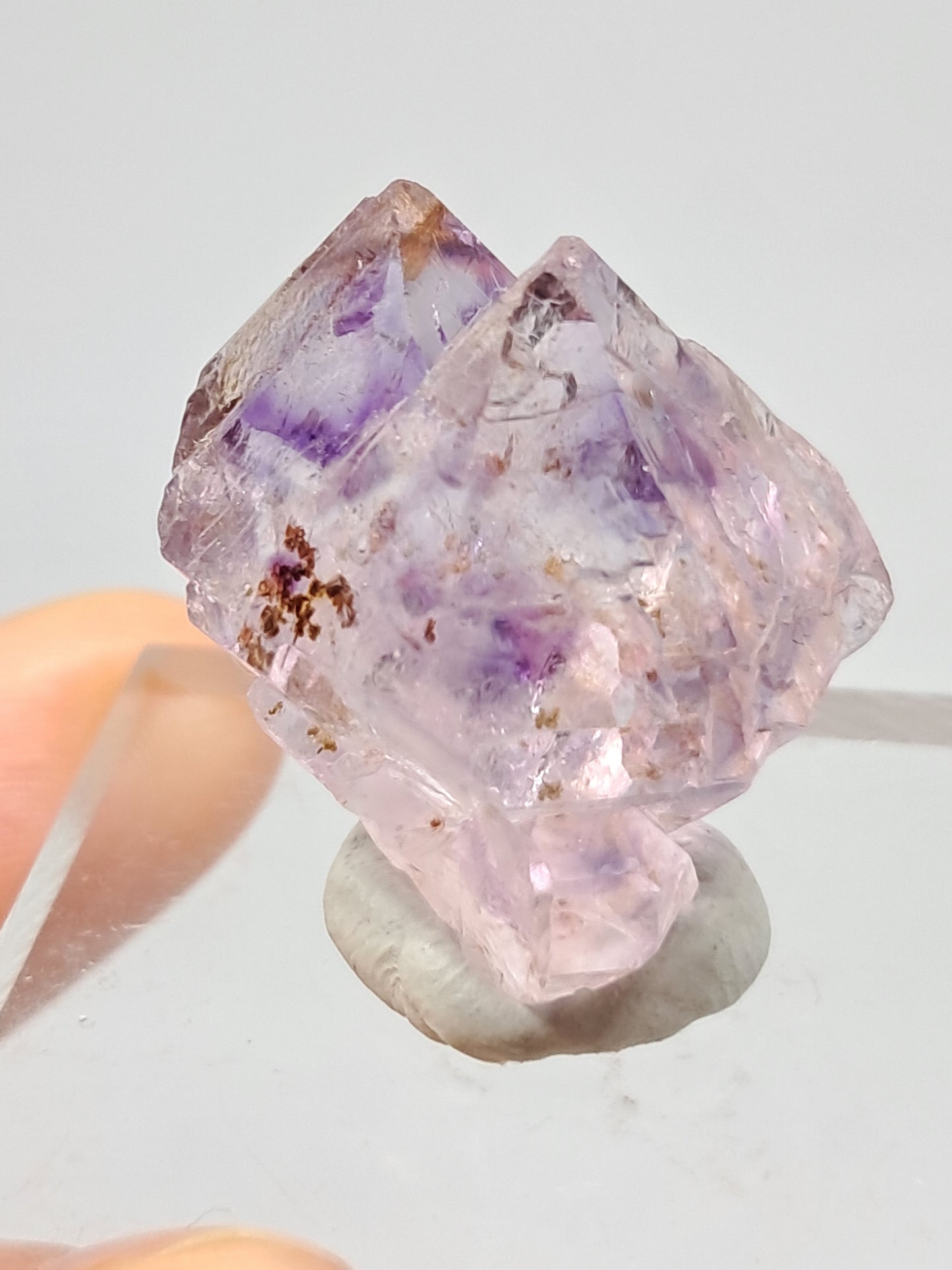 Elestial Amethyst (Karur) Lustrous Purple Quartz Crystal Point | Natural Stone | Mineral Specimen #KA45
