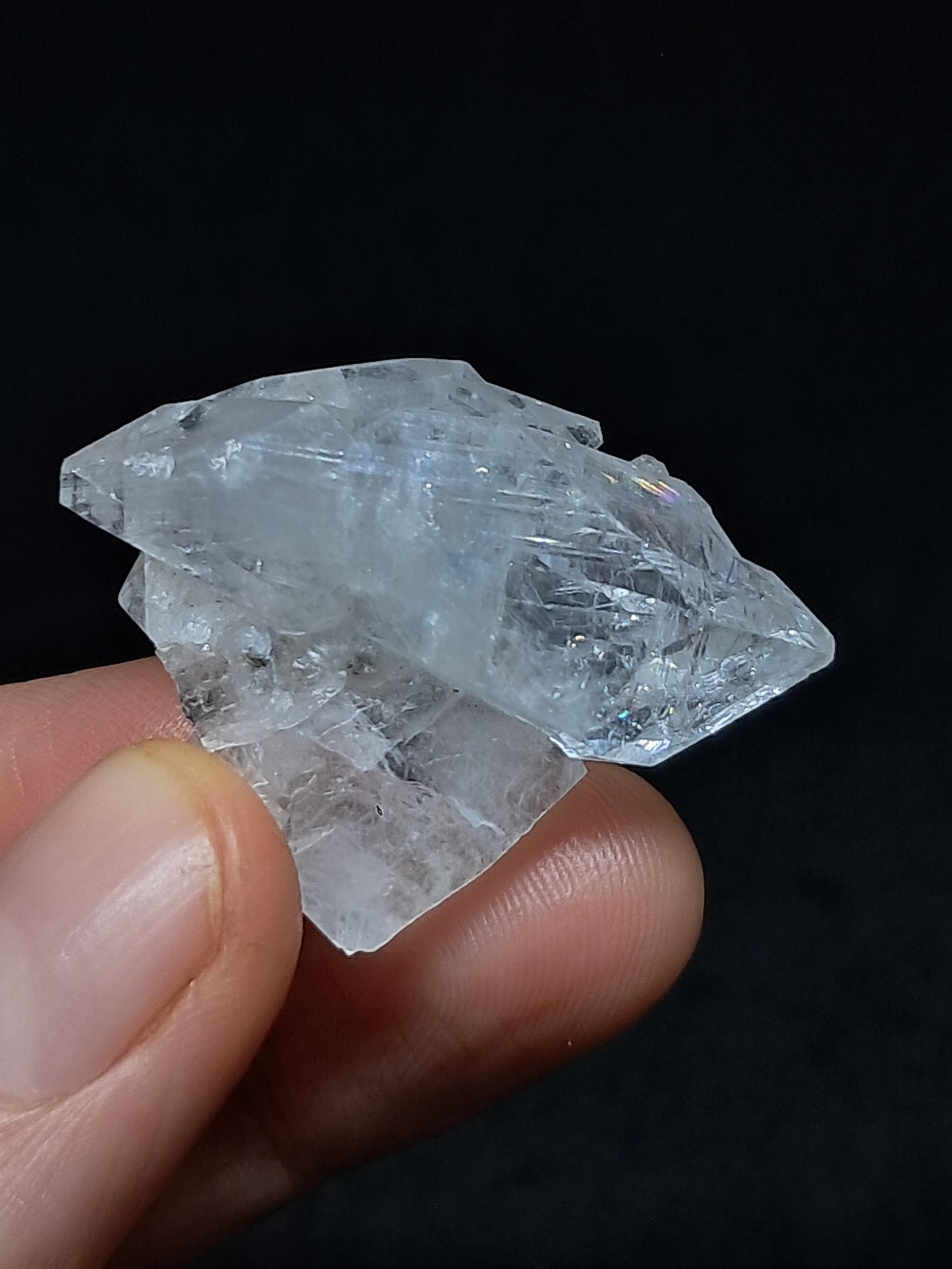 Clear Apophyllite Biterminated Point (Ajanta) Natural Crystal | Mineral Specimen #AP55