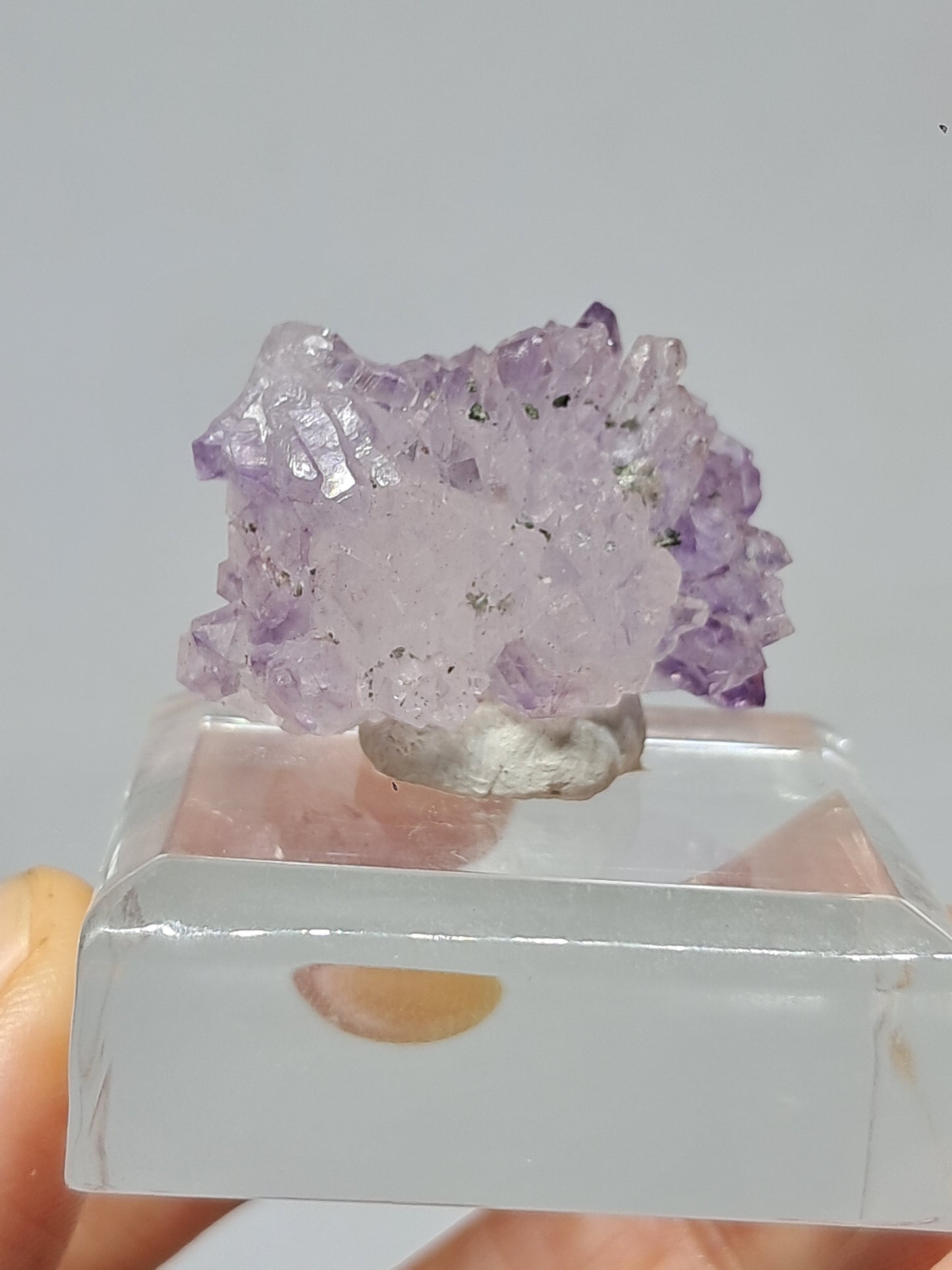 Amatista Elestial (Karur) | Cúmulo de cristales en bruto | Piedra natural | Ejemplar mineral n.° KA129