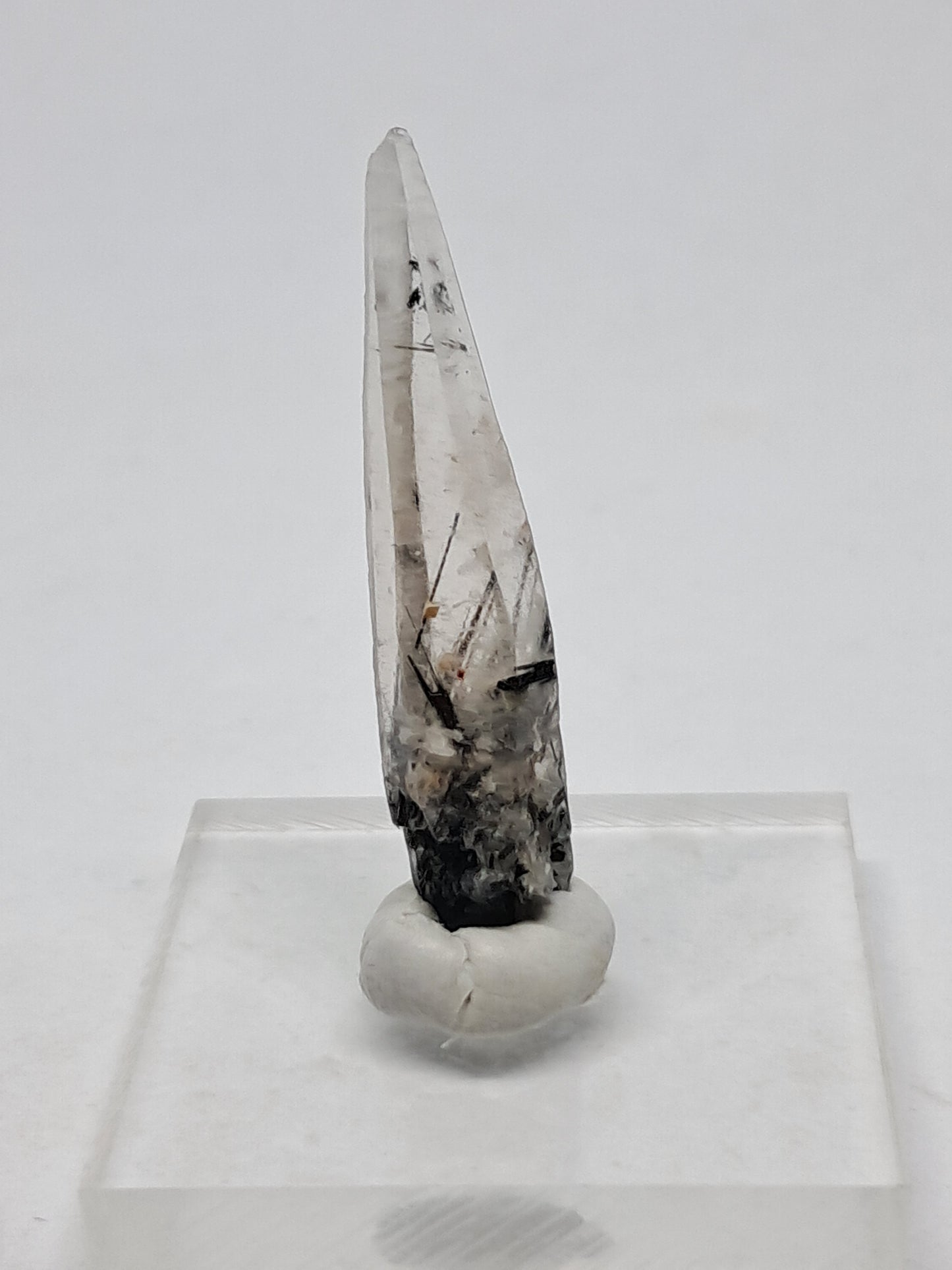 Tourmalinated Quartz Natural Crystal Point (Karur) Rough Stone | Mineral Specimen #TQ7