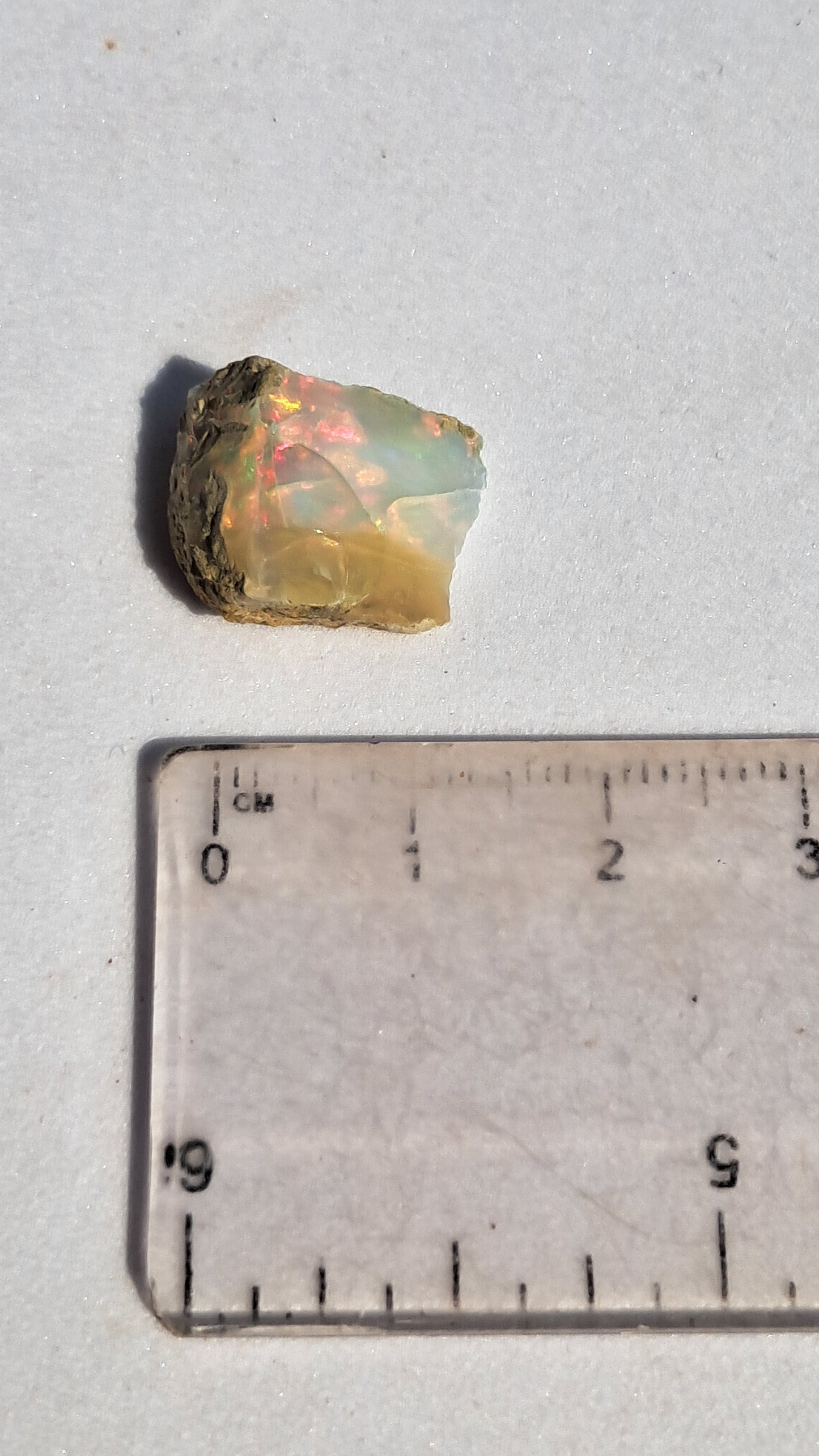 Natural Ethiopian Opal Rough | White Hydrophane Opal with Bright Play of Color #OP9