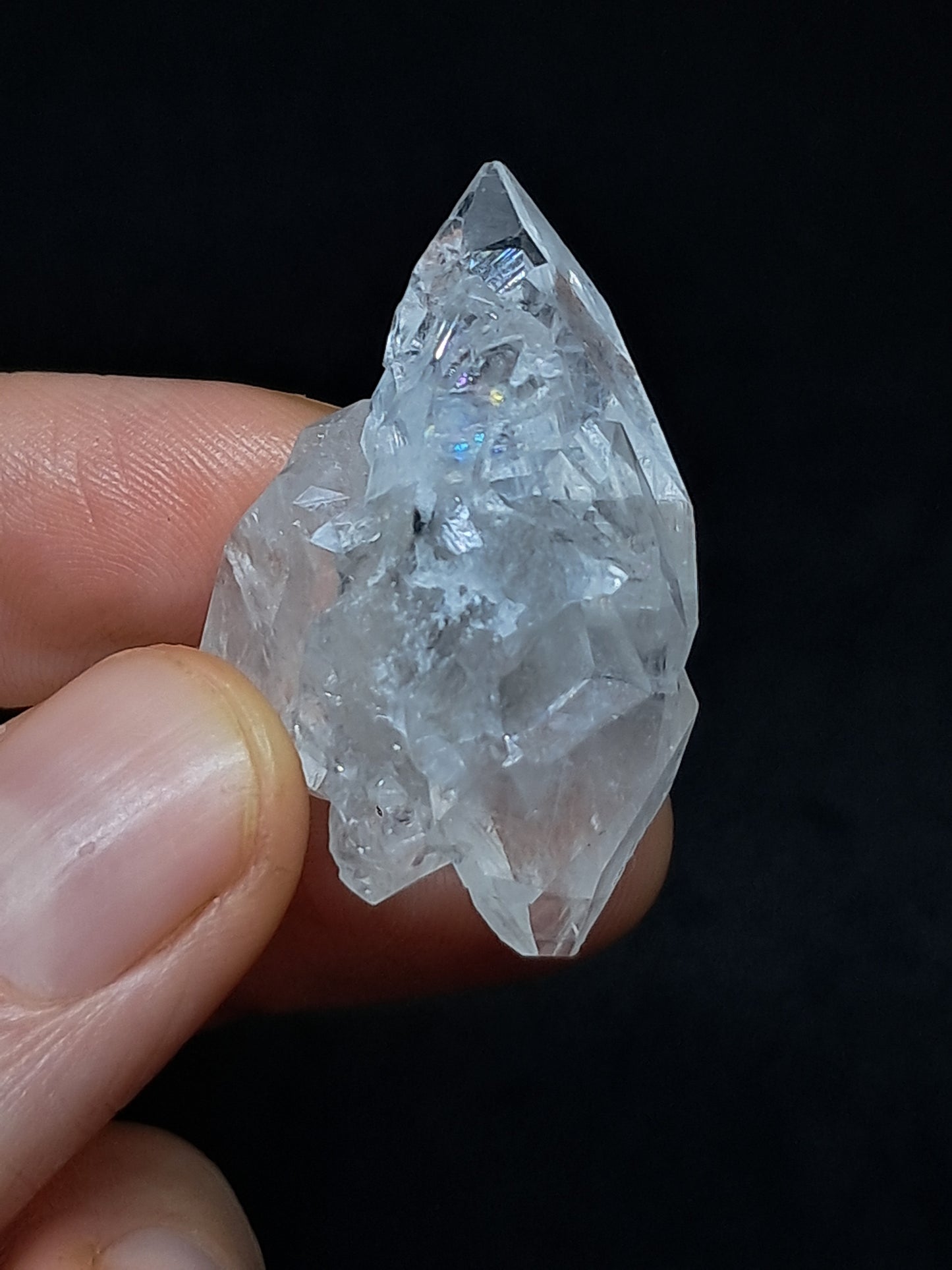 Clear Apophyllite Biterminated Point (Ajanta) Natural Crystal | Mineral Specimen #AP55