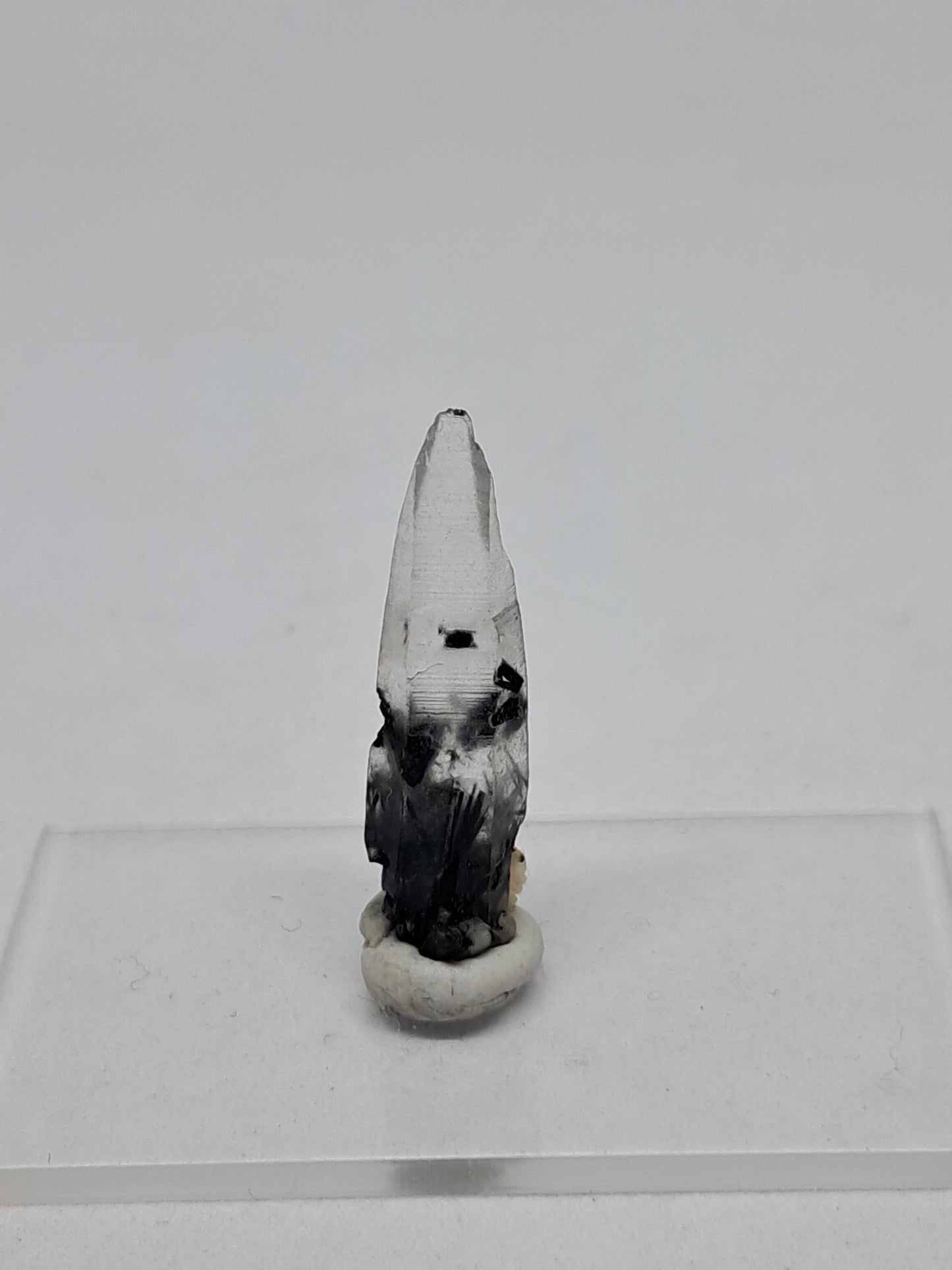 Tourmalinated Quartz natural crystal point (Non-precious natural stone) #TQ10