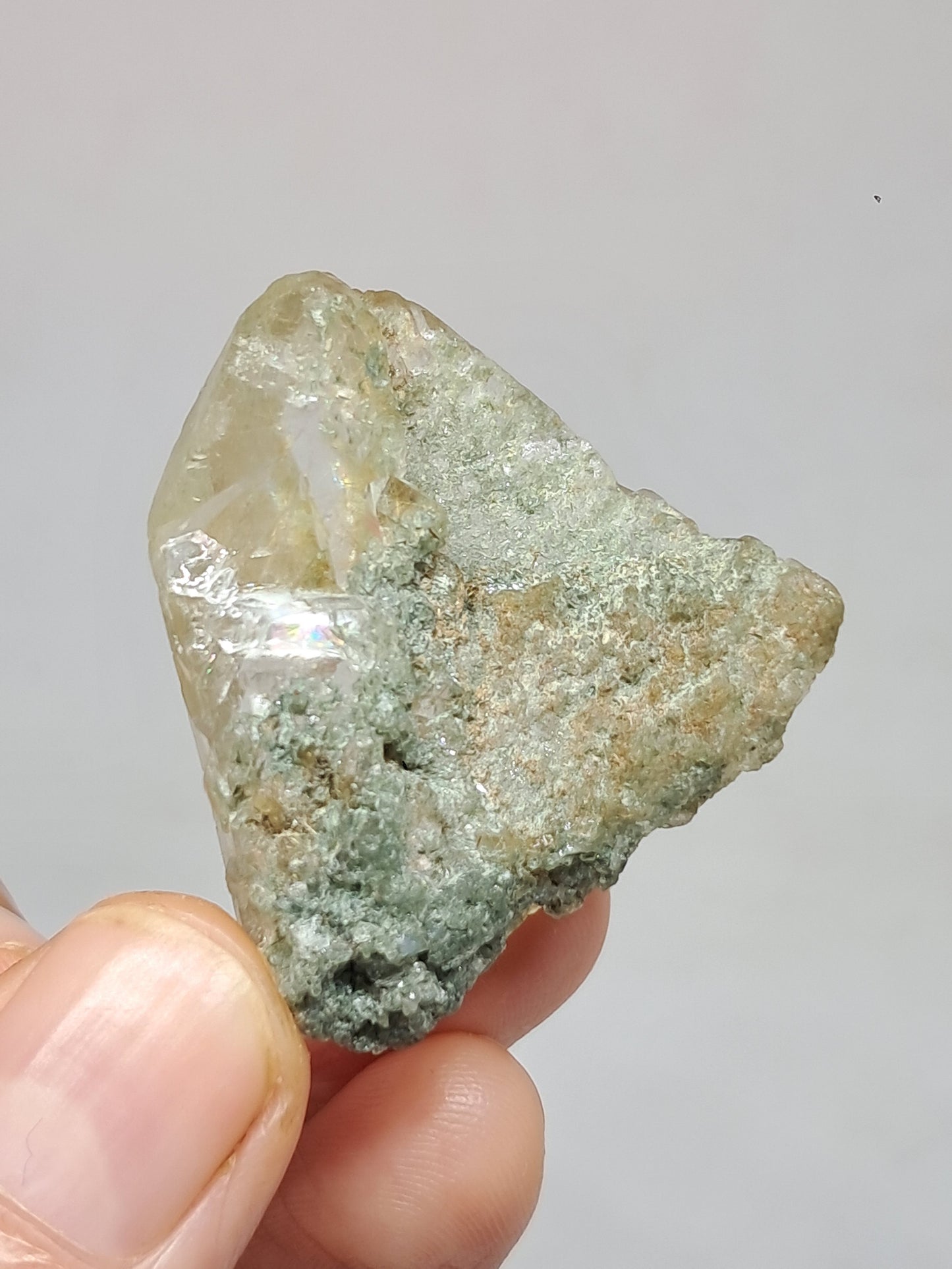 Quartz w/ Chlorite and Golden Rutile Inclusions (Kullu) Rough Stone | Natural Crystal | Mineral Specimen #CH41