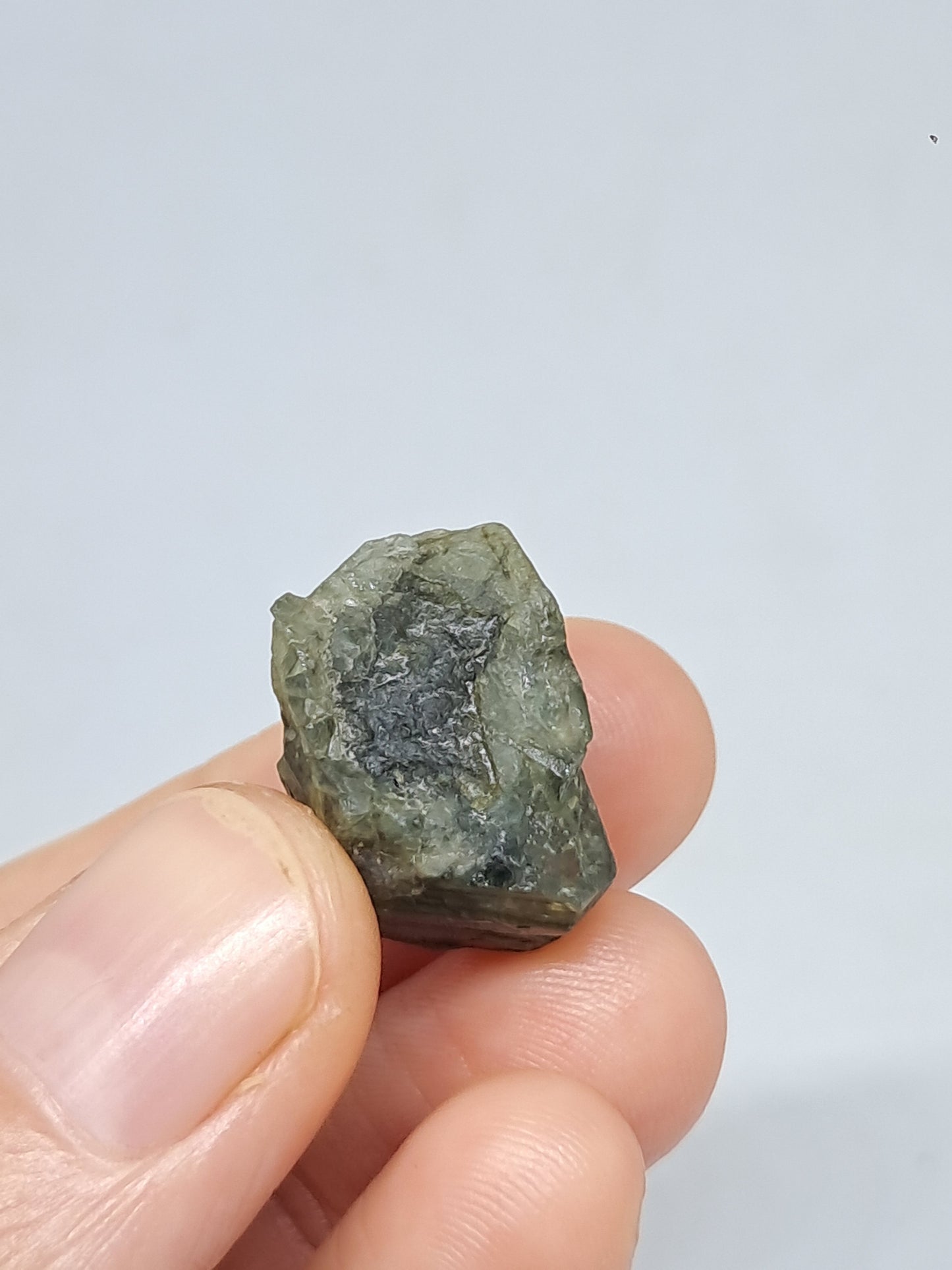 Natural Green Sapphire Crystal (Karur) Rough Stone | Mineral Specimen #SP23