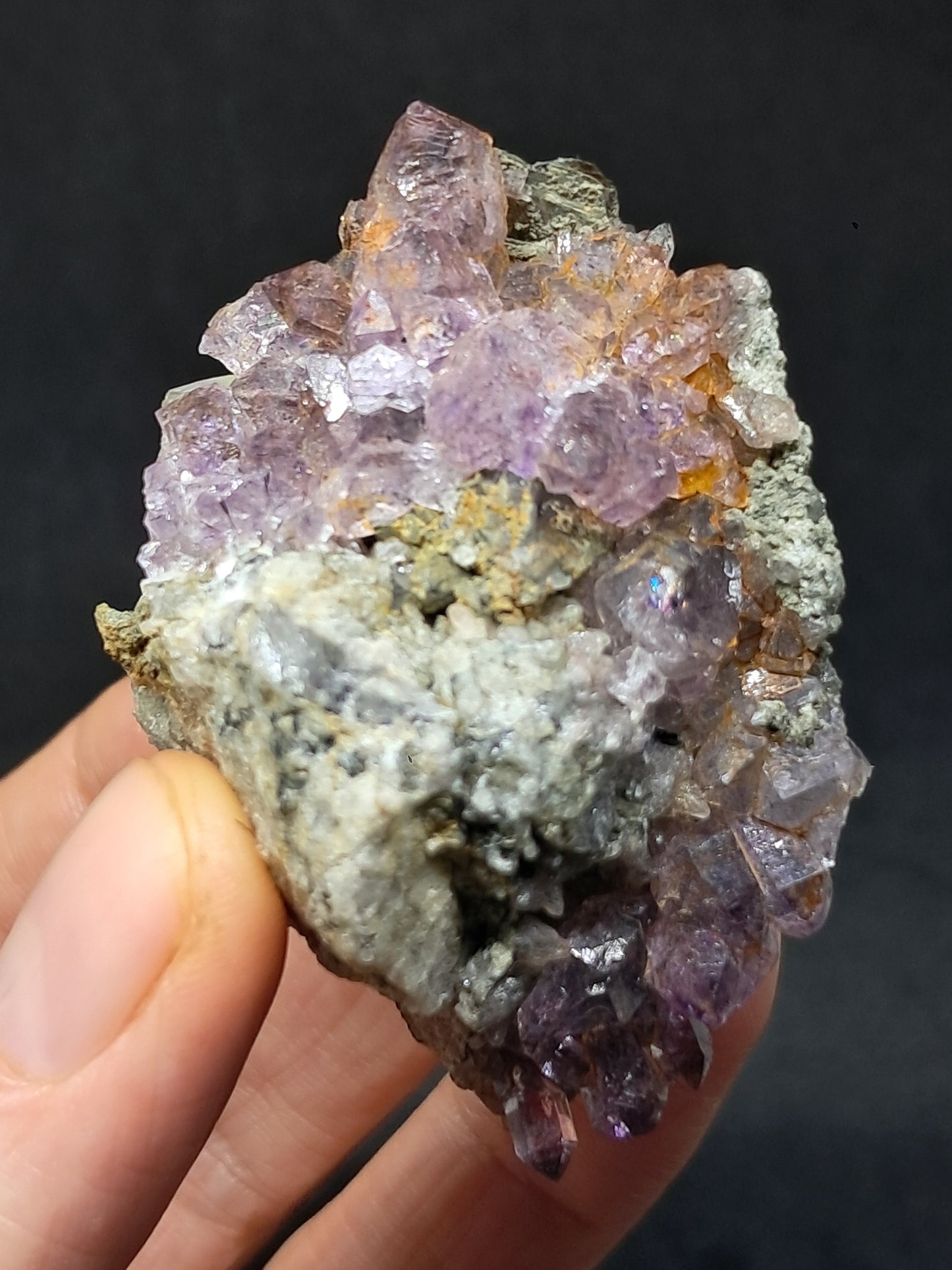Amatista en matriz (Karur) | Cristal en bruto | Piedra natural | Ejemplar mineral n.° KA142
