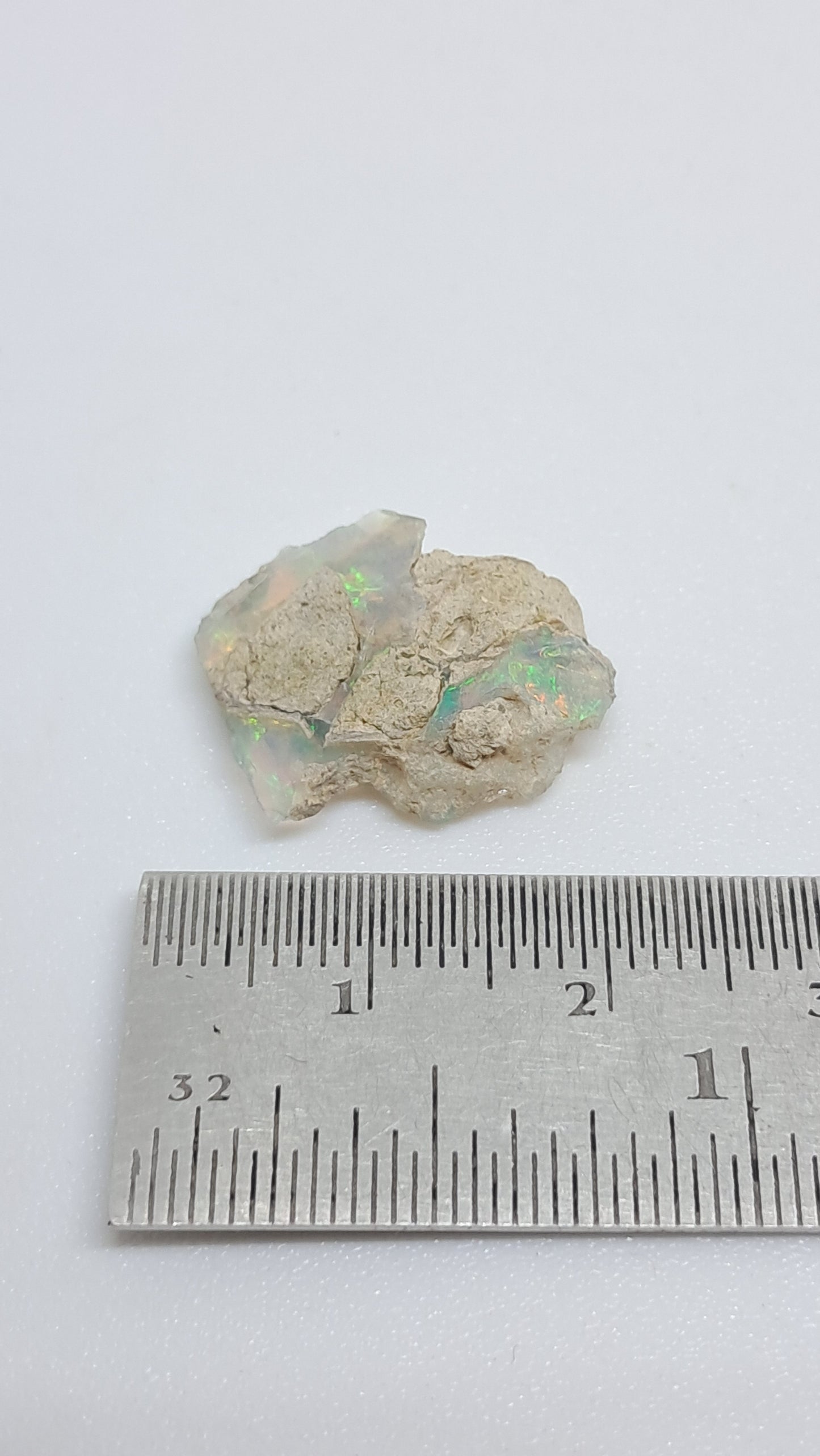 Natural Ethiopian Opal Rough | White Hydrophane Opal with Bright Play of Color #OP19