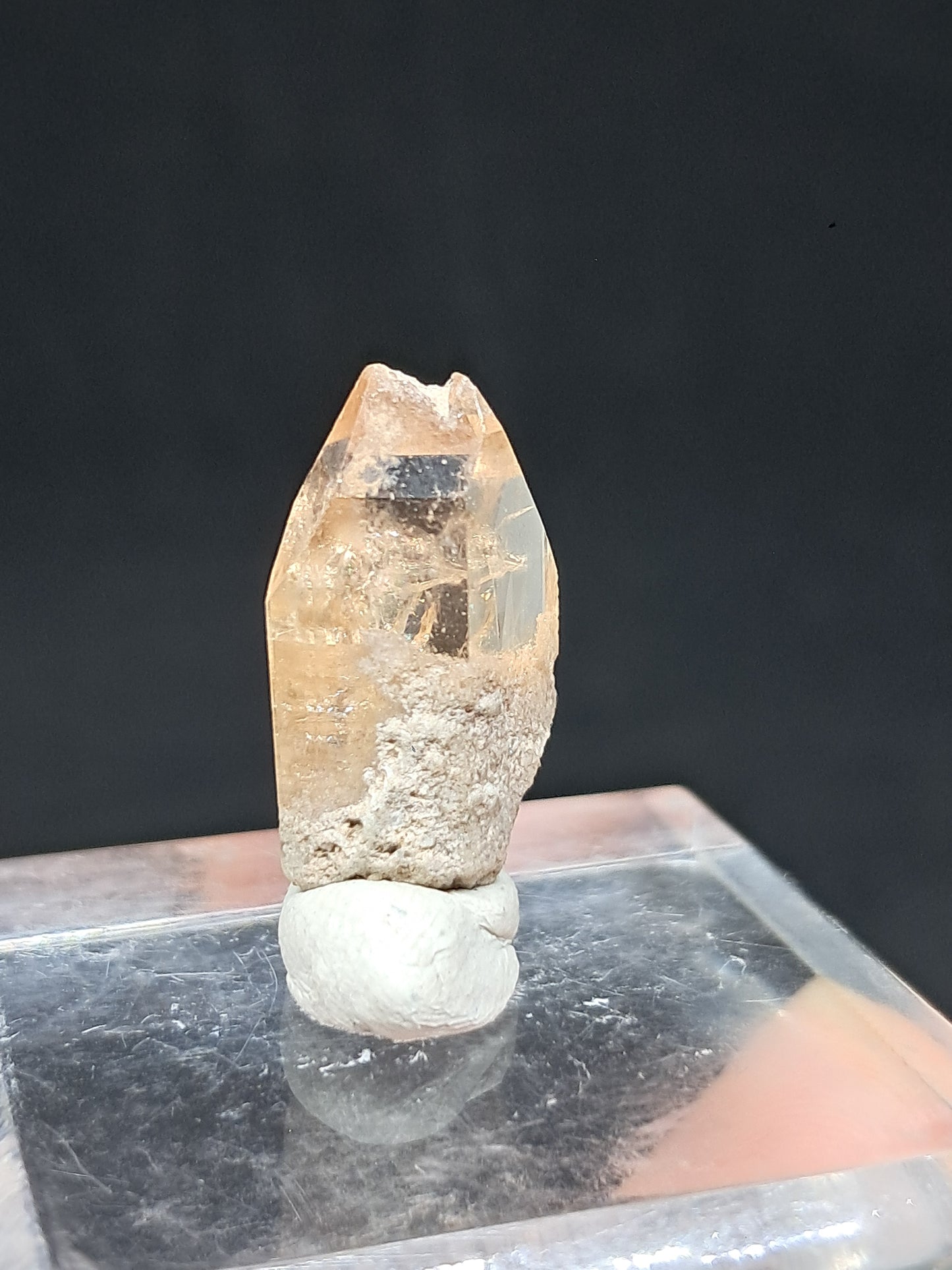 Cristal de topacio natural (México), piedra preciosa rara | Ejemplar mineral n.° TPZ2