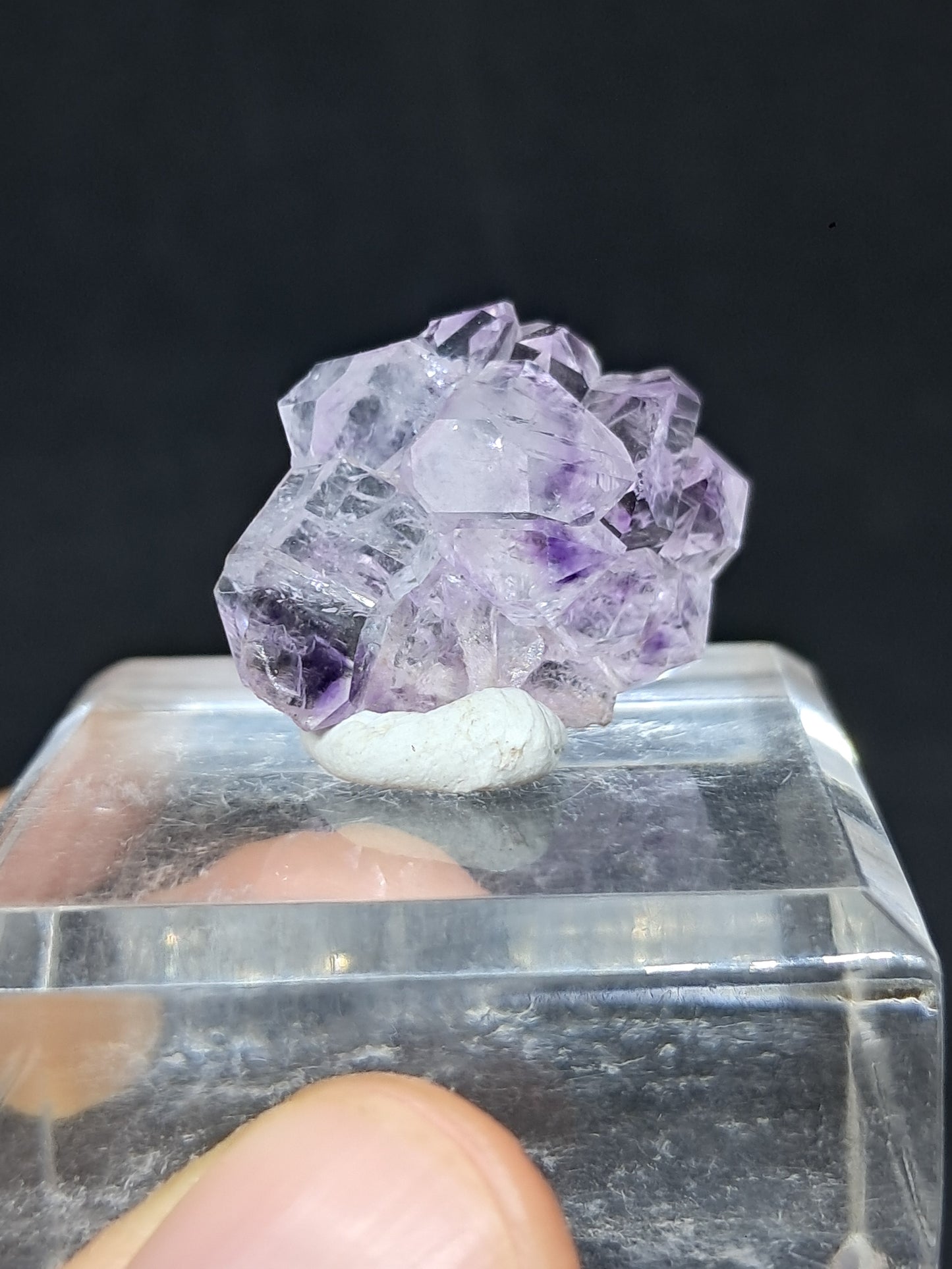 Cúmulo de cetro de amatista Karur (Karur) Cristal de cuarzo brillante | Piedra natural | Ejemplar mineral n.° KA77