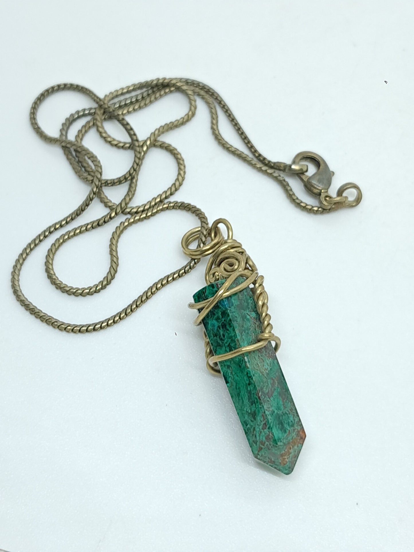 Chrysocolla Pendant | Handcrafted Jewelry #JL53