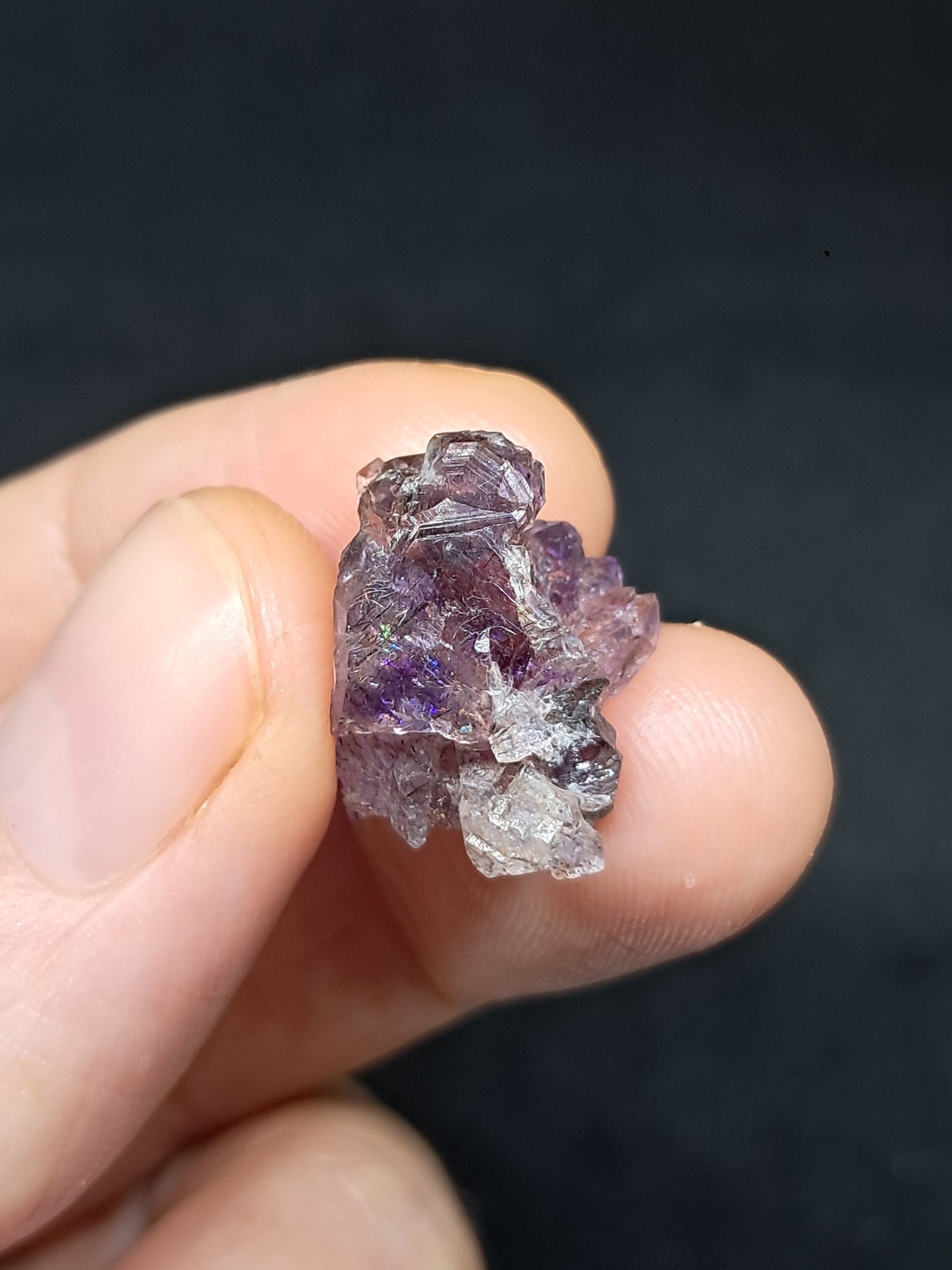 Set of 3 Amethyst from Karur w/ "Super Seven" Inclusions | Natural Crystals | Mineral Specimen #KA167