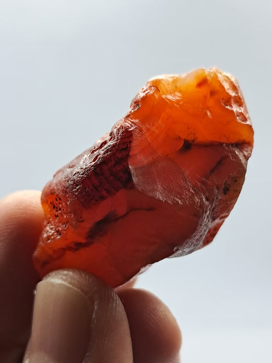 Cornalina en bruto (India) | Cristal natural | Ejemplar mineral n.° CRN5