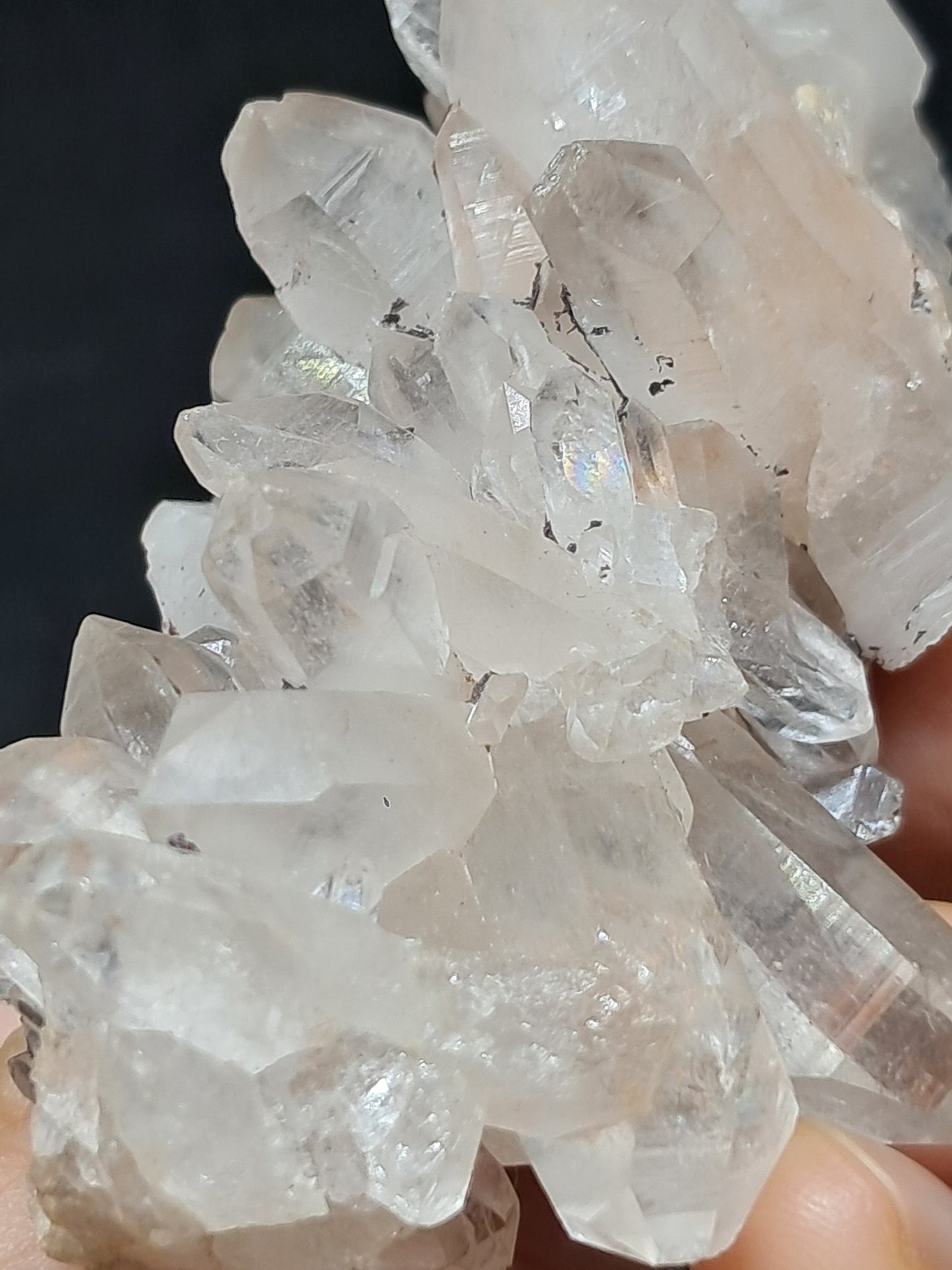 Himalayan Quartz Cluster w/ Hematite and Iron | Natural Crystal | Rough Stone | Mineral Specimen #CH48