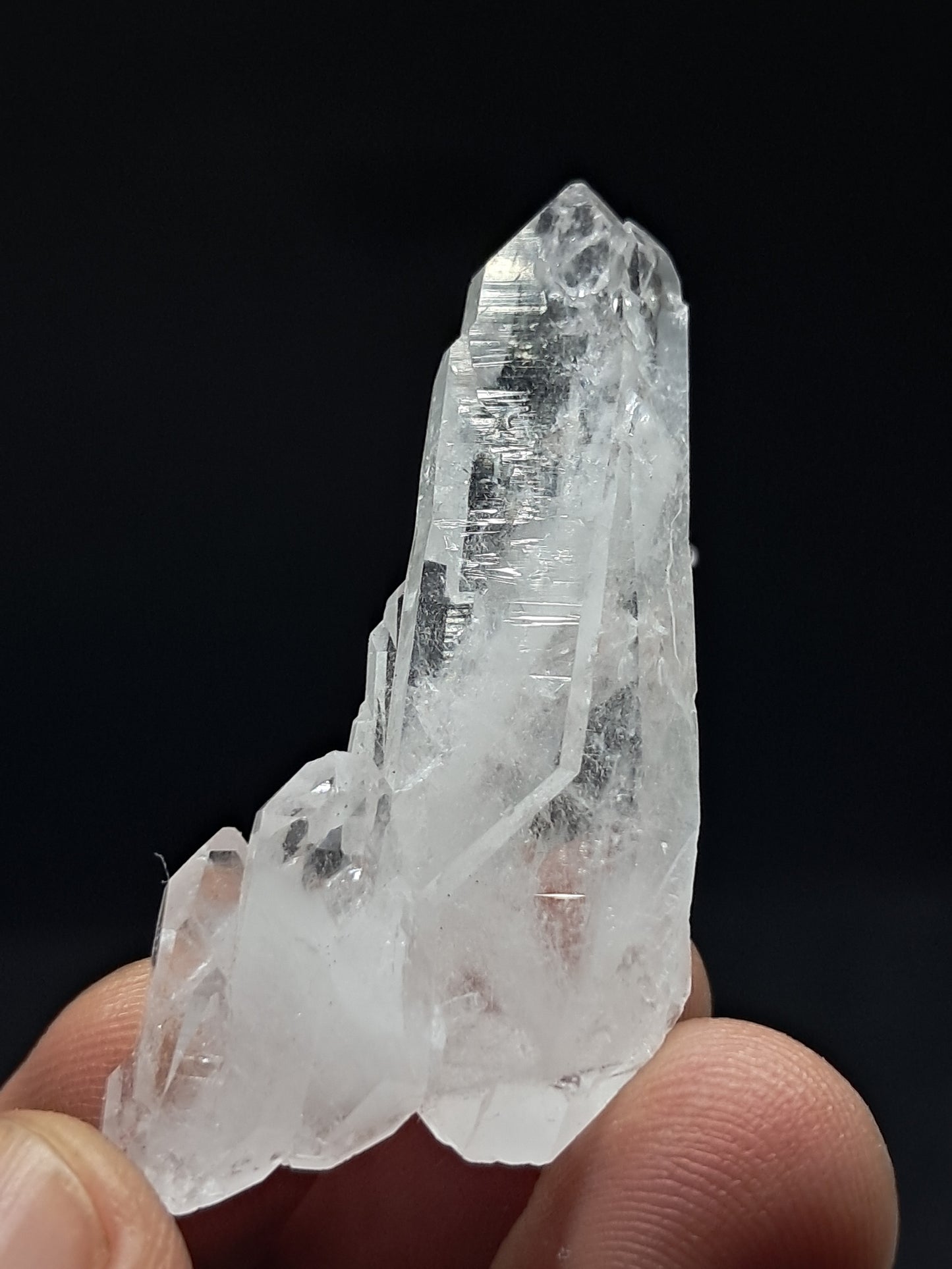 Punta natural de cuarzo transparente Faden (Santander, Colombia) | Ejemplar mineral n.° COQ19