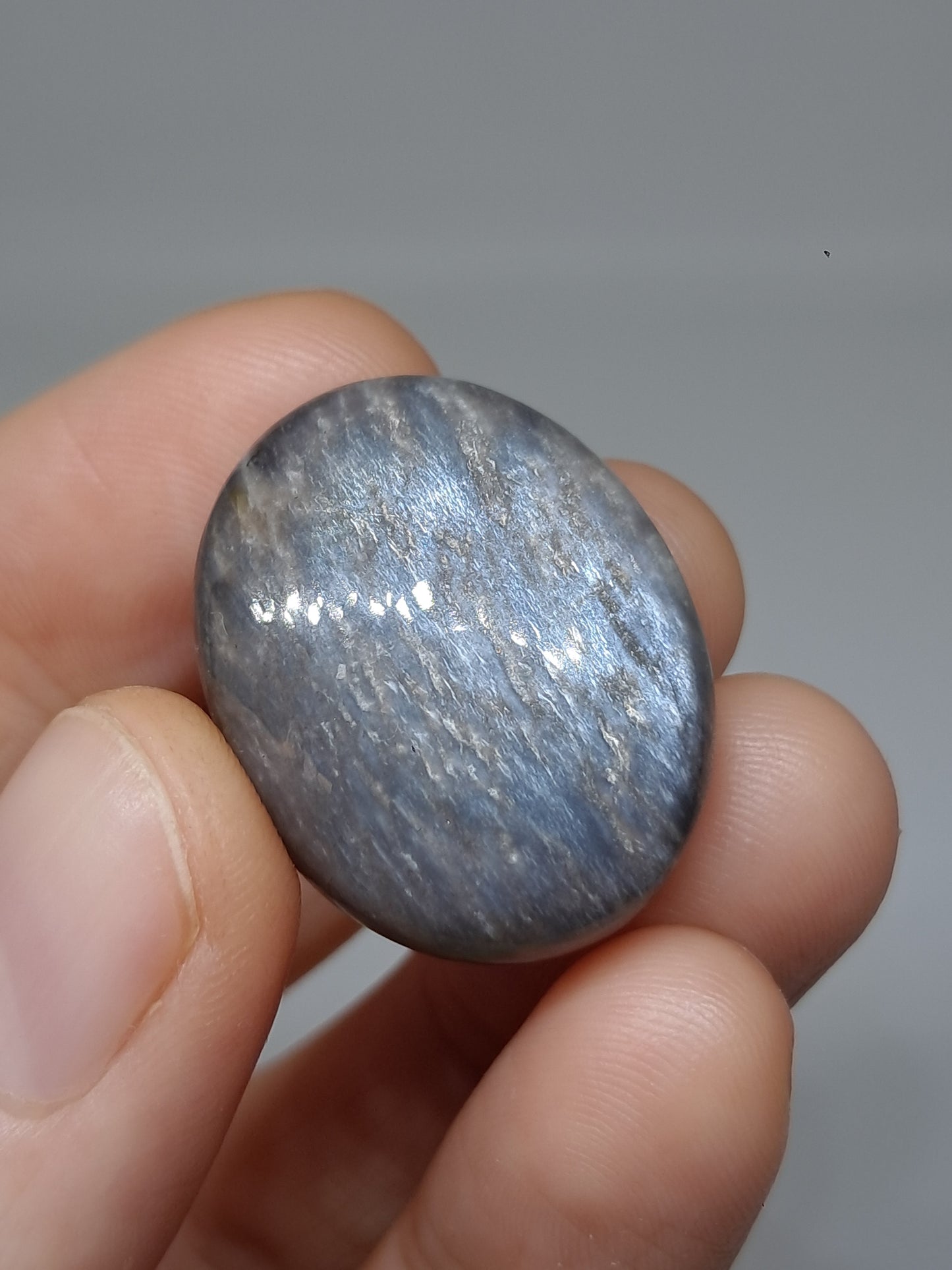 Grey Moonstone Palmstone | Silver Sheen | Good Quality Natural Stone