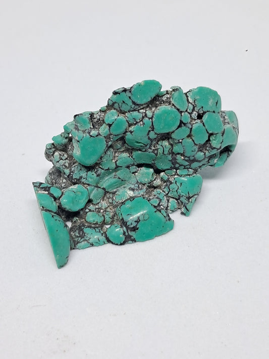 Piedra natural estabilizada de turquesa tibetana | Ejemplar mineral n.° TT4