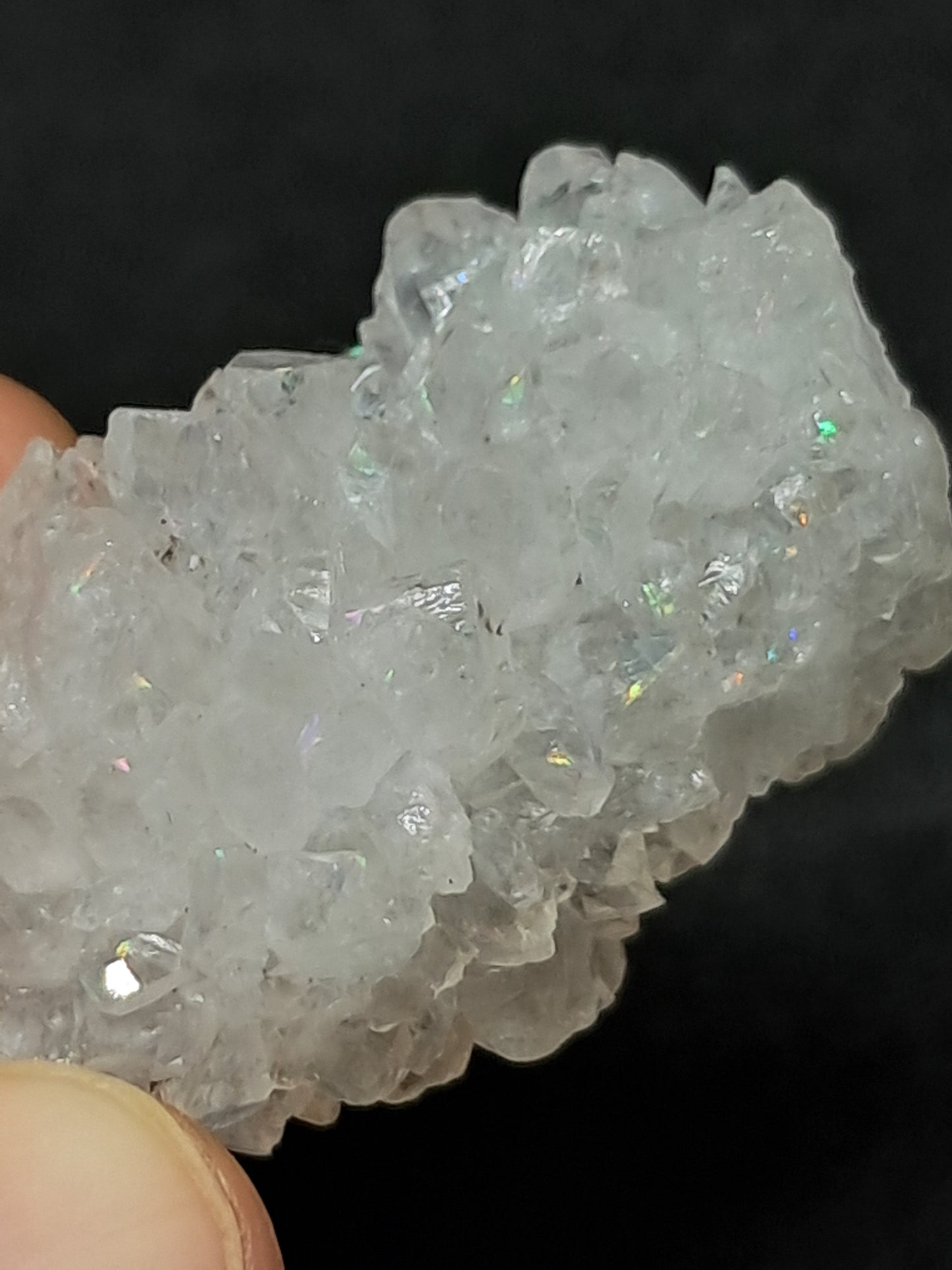 Iris Quartz Stalactite (Anandalite) *high iridiscence* (Non-precious stone) #AQ28