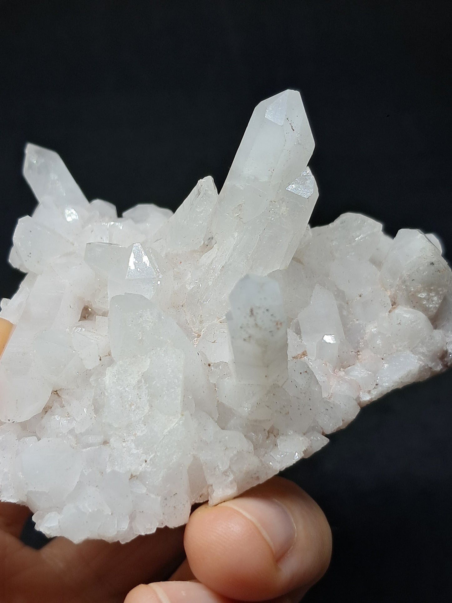 Quartz Cluster with White Chlorite (Himachal pradesh) | Milky Crystal #CH41