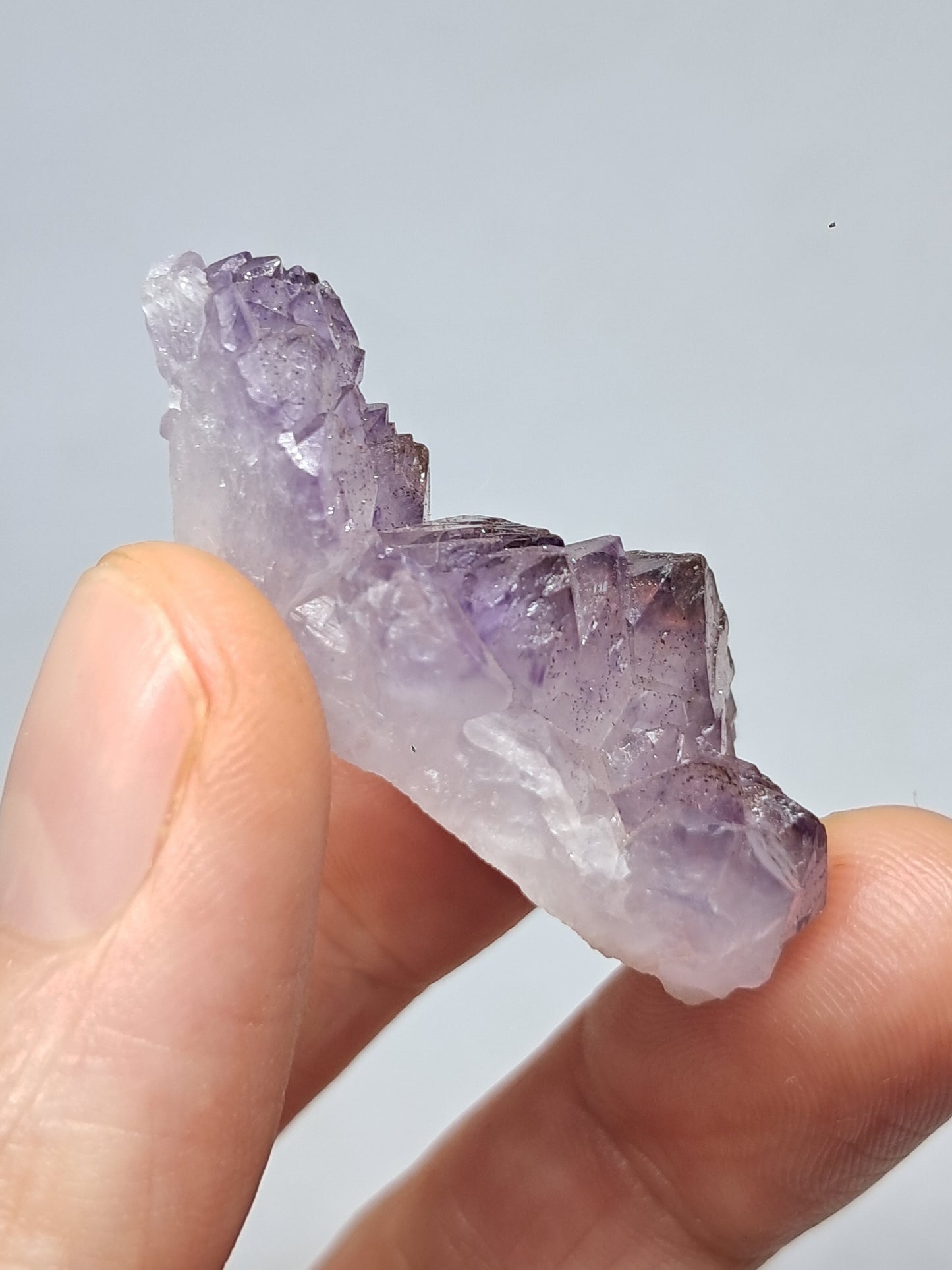 Amatista "Super Siete" (Karur) Cúmulo de Cristales Elestiales | Piedra Natural | Ejemplar Mineral n.° KA96