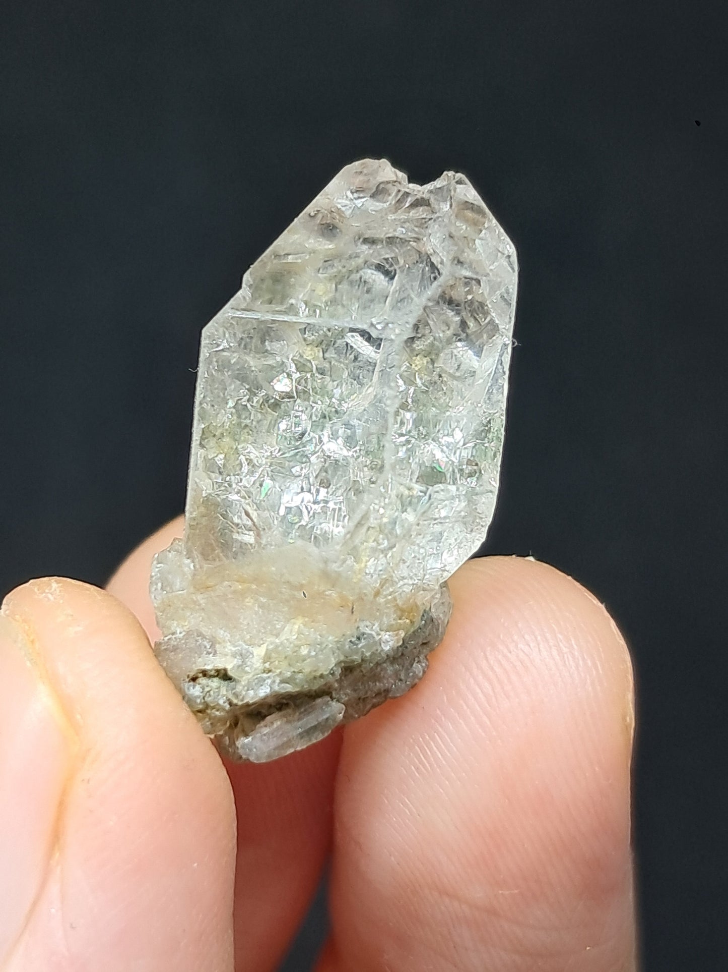 Quartz w/ Chlorite and Golden Rutile Inclusions (Kullu) Rough Stone | Natural Crystal Point | Mineral Specimen #CH48