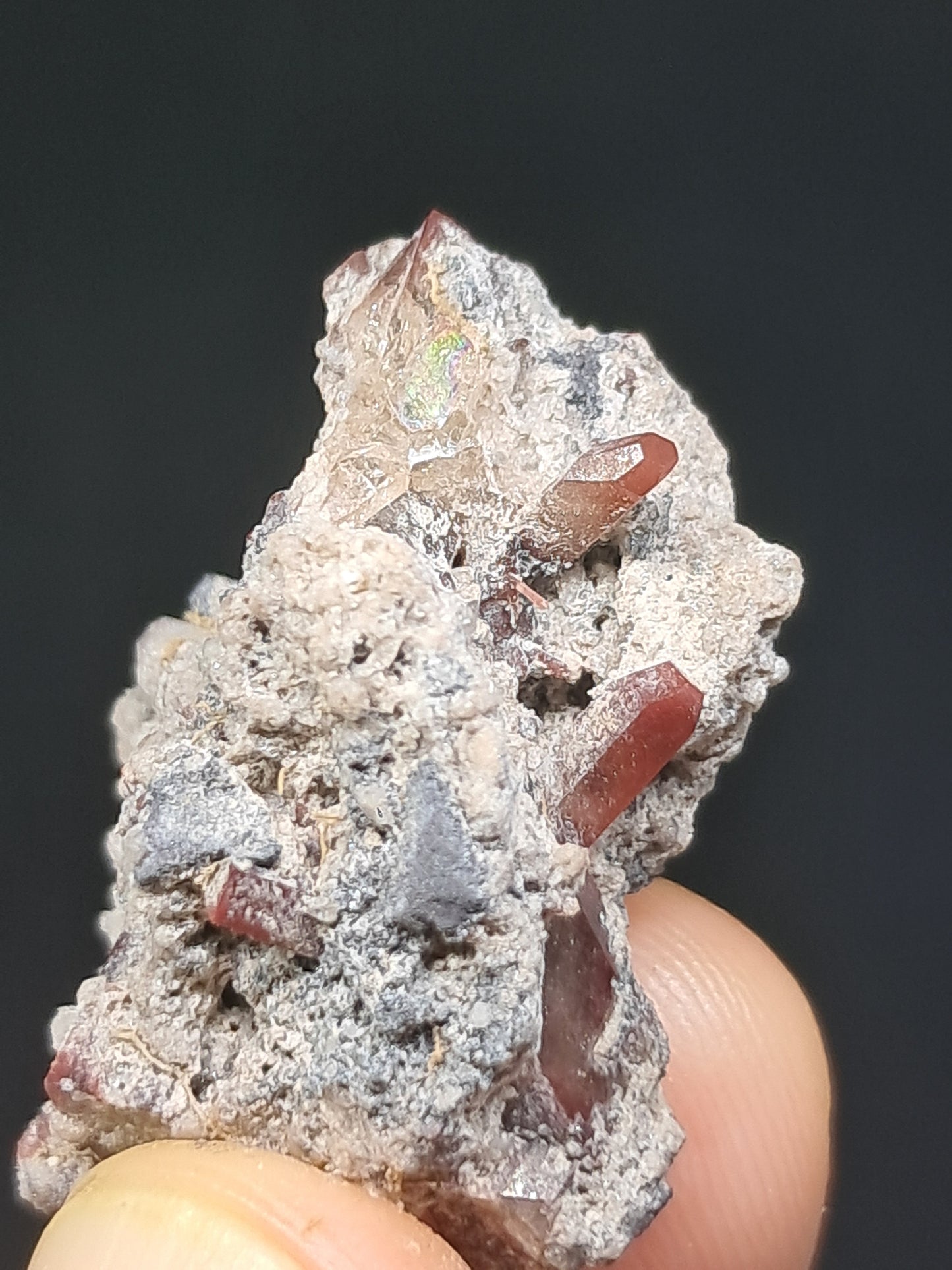 Cristales de topacio natural en matriz (México), piedra preciosa rara | Ejemplar mineral n.° TPZ21