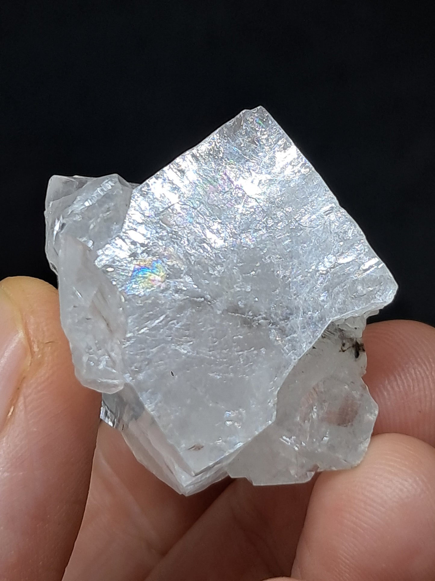 Clear Apophyllite Crystal w/ Split Termination (Ajanta) Natural Point | Mineral Specimen #AP50
