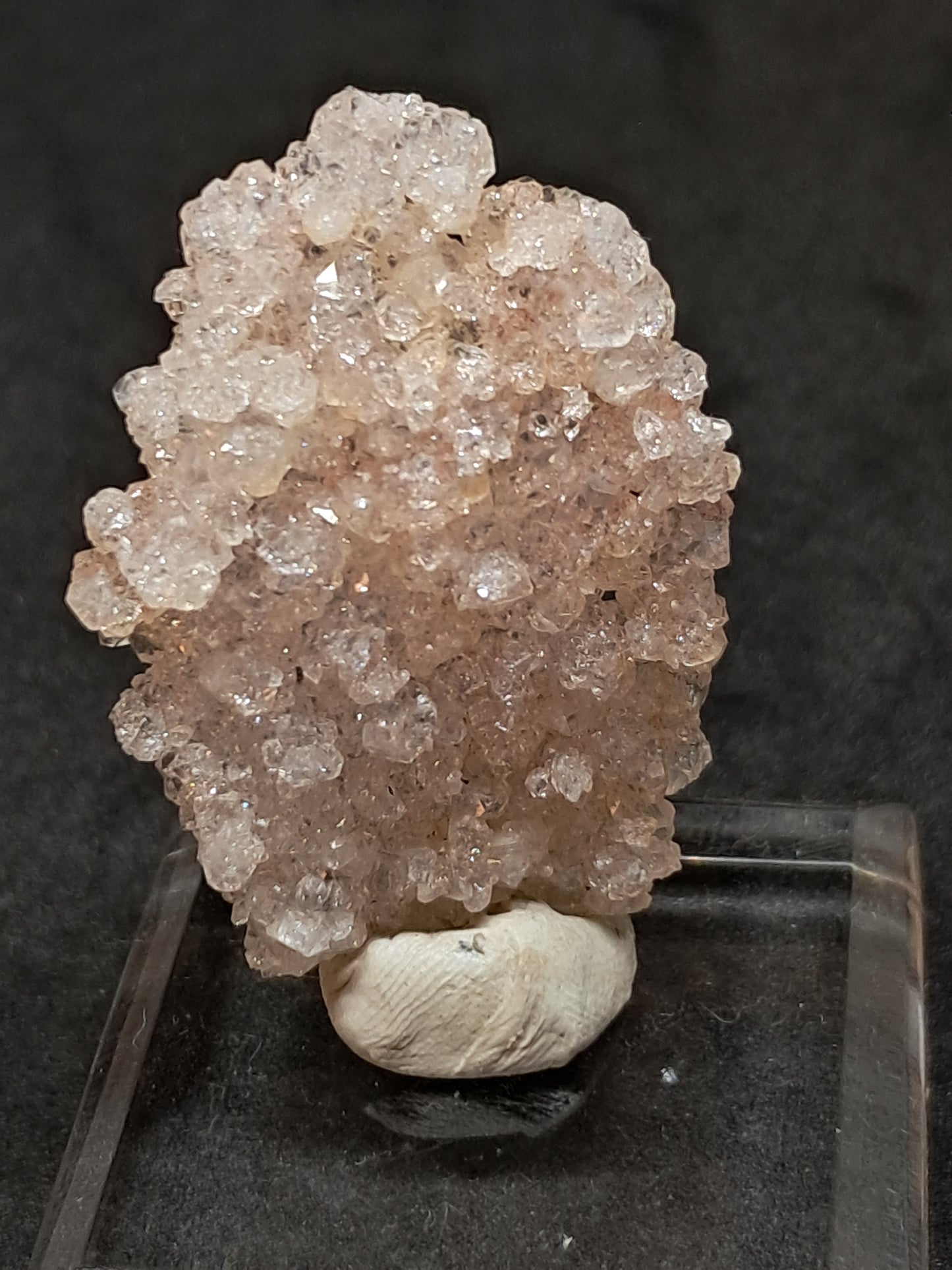 Pink Apophyllite On Quartz Floater Cluster (Ajanta) Natural Crystal | Mineral Specimen #APP3