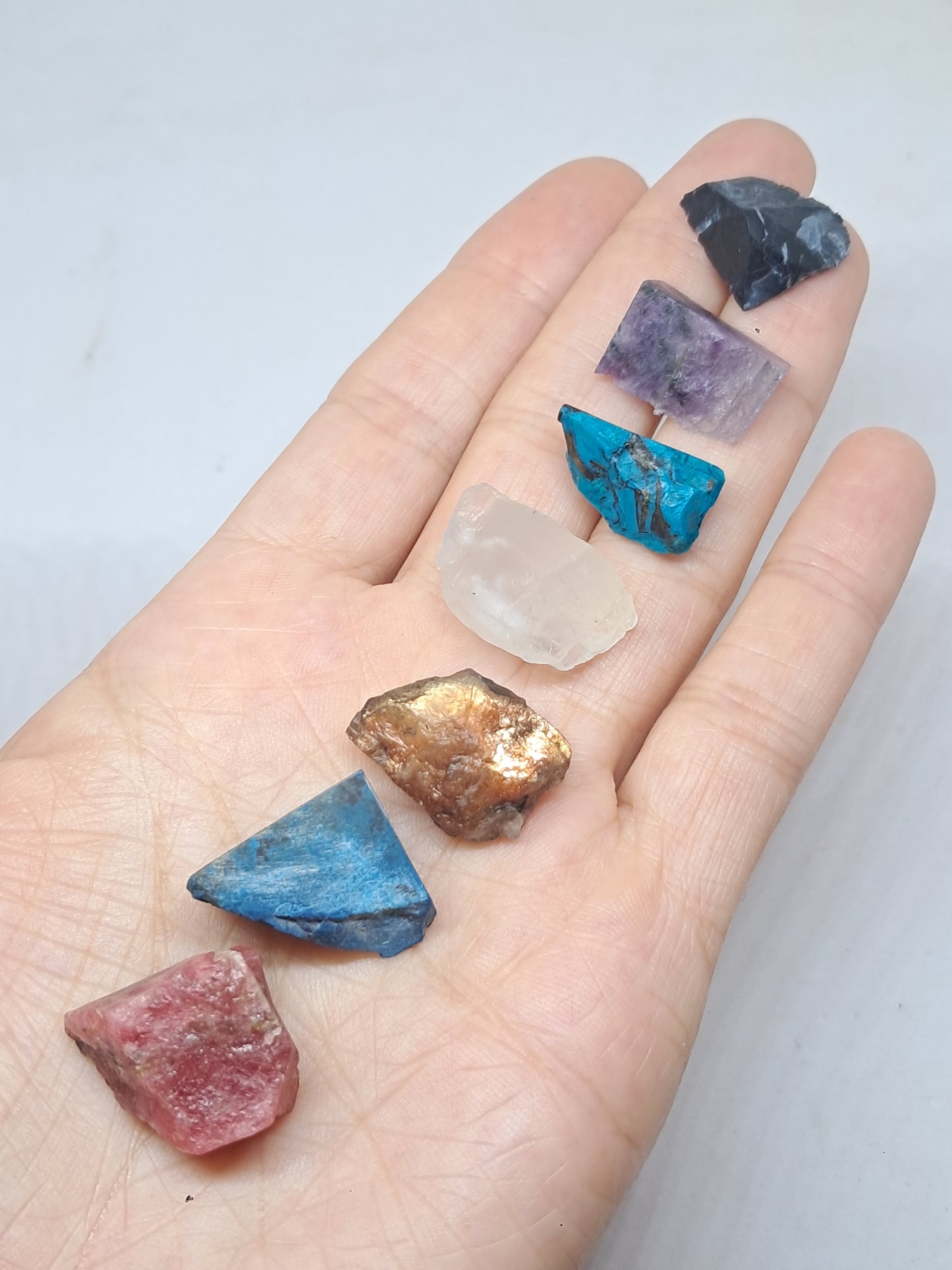 Set of 7 Mix Small Rough Stones | Raw Crystals | Natural Minerals #RCS21