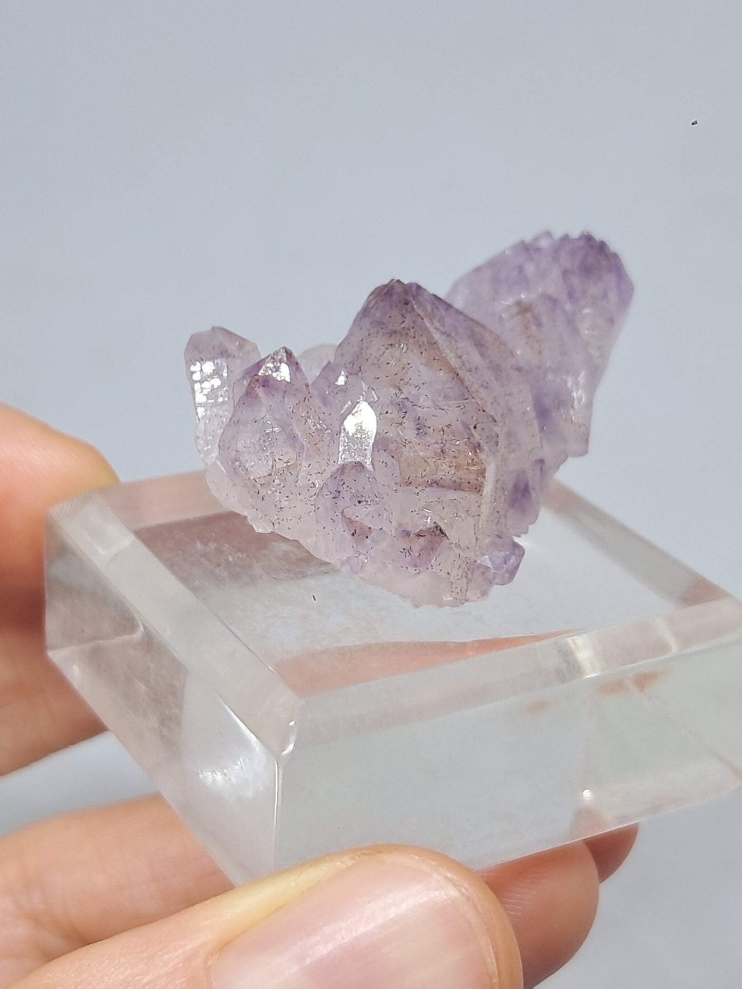 Amatista "Super Siete" (Karur) Cúmulo de Cristales Elestiales | Piedra Natural | Ejemplar Mineral n.° KA96