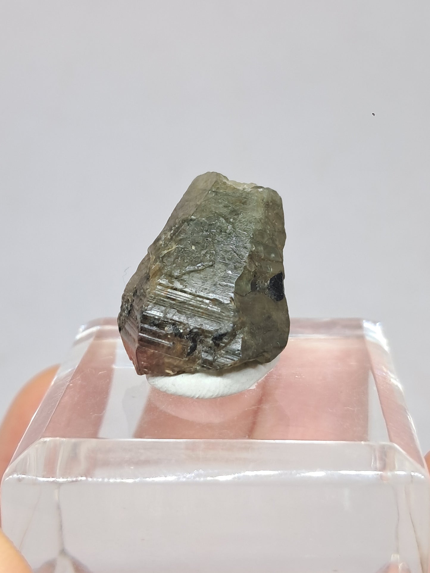 Natural Green Pink Sapphire Crystal (Karur) Rough Stone | Bicolor | Mineral Specimen #SP33
