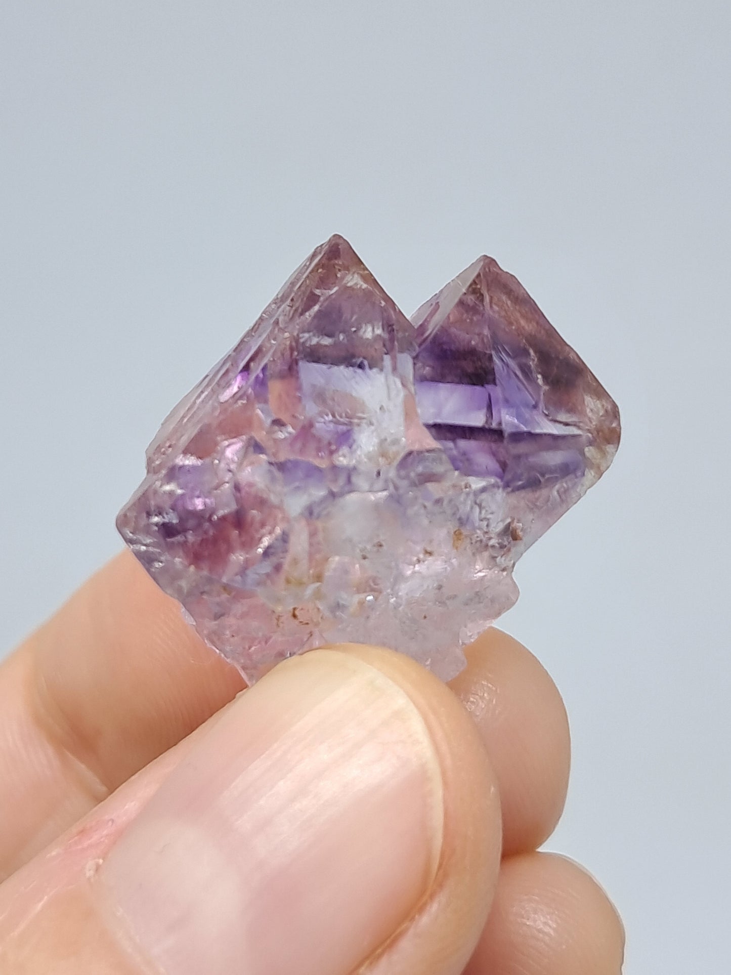 Elestial Amethyst (Karur) Lustrous Purple Quartz Crystal Point | Natural Stone | Mineral Specimen #KA45
