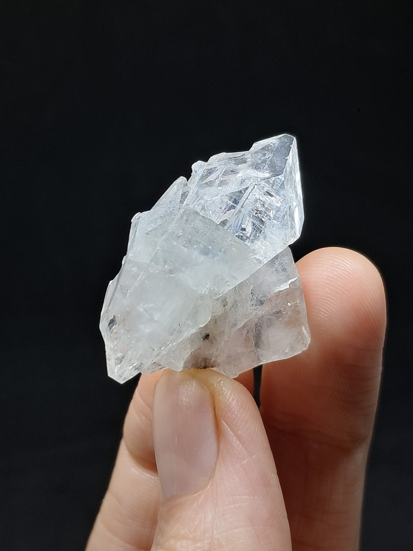 Clear Apophyllite Biterminated Point (Ajanta) Natural Crystal | Mineral Specimen #AP55